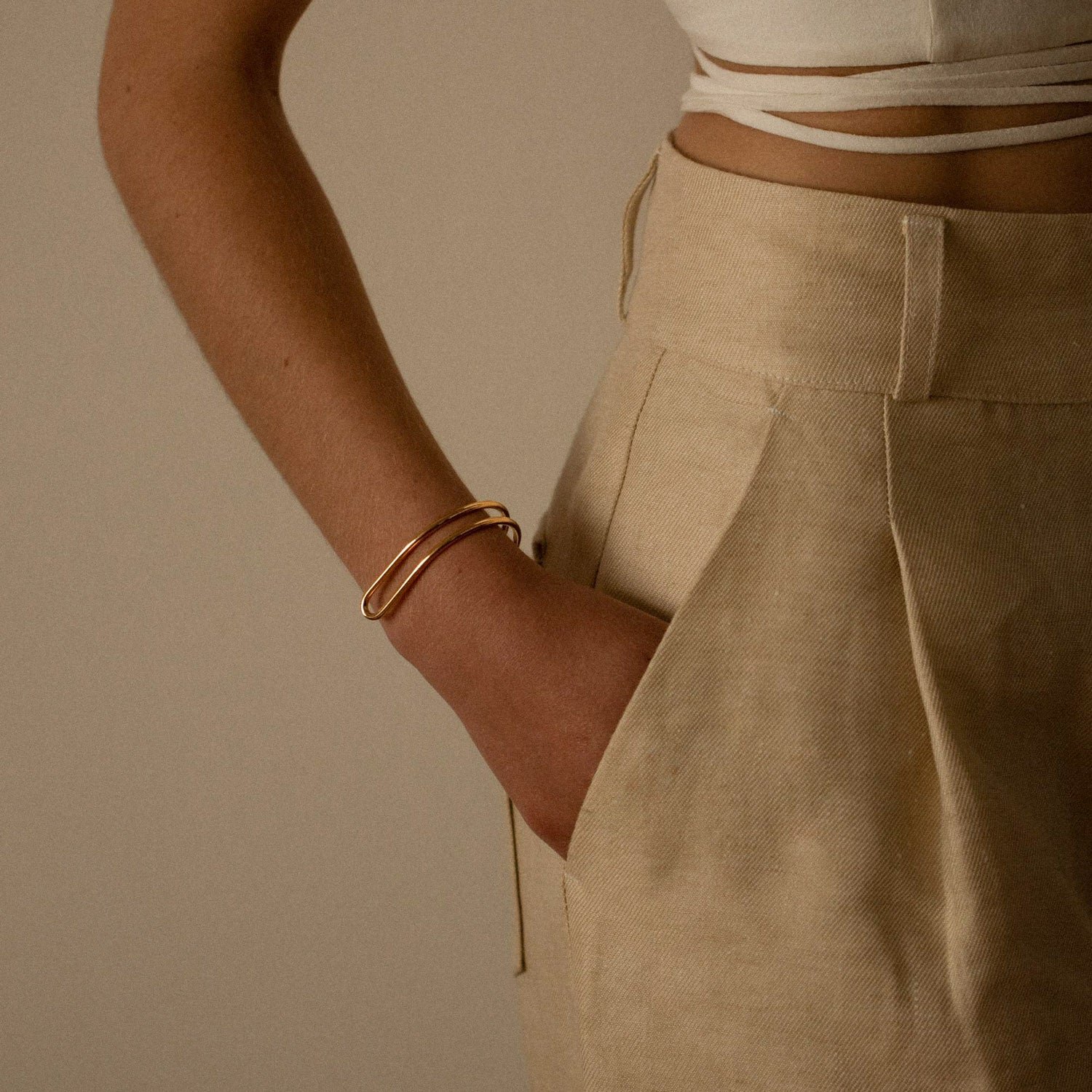 Bracelet réversible, vermeil MAYRENA Doré