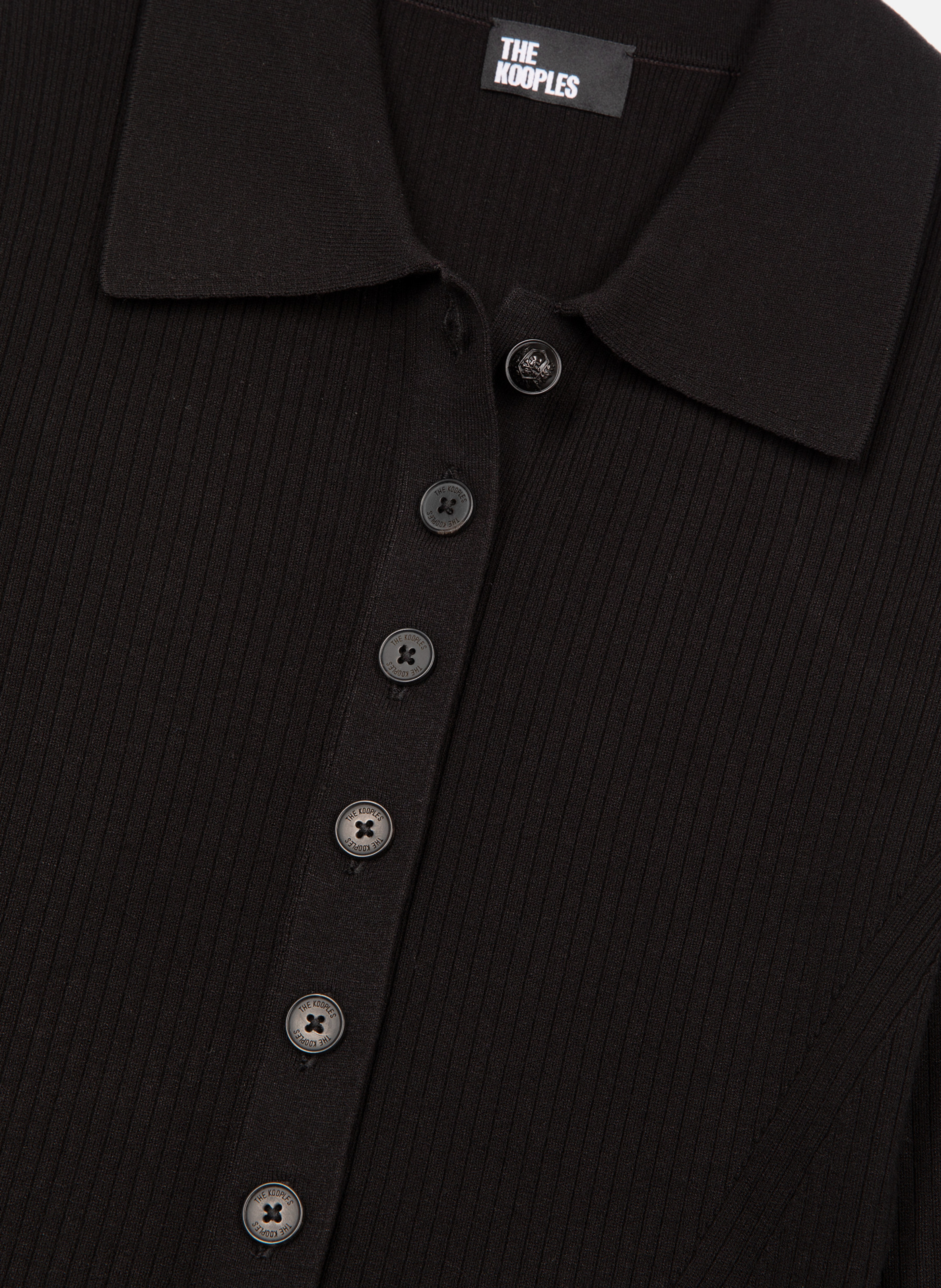 Ribbed knitted body THE KOOPLES Black