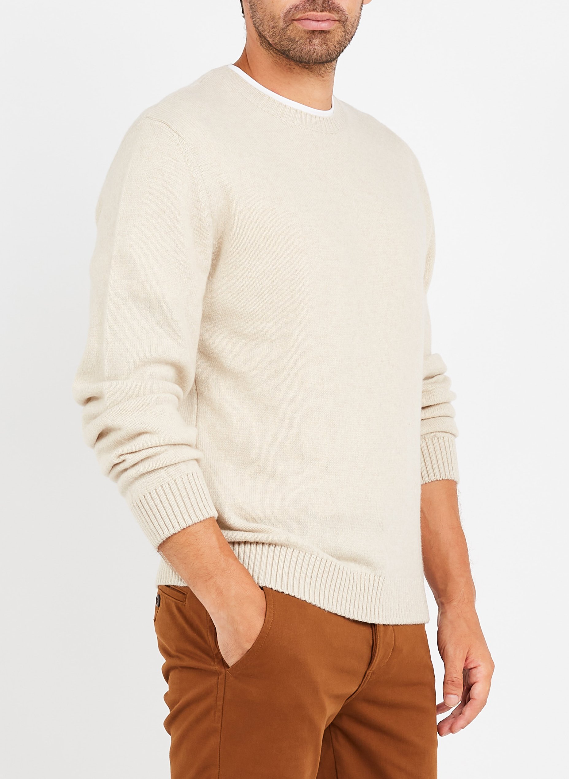 Rundhalspullover aus Merinowolle, Regular Fit COLORFUL STANDARD