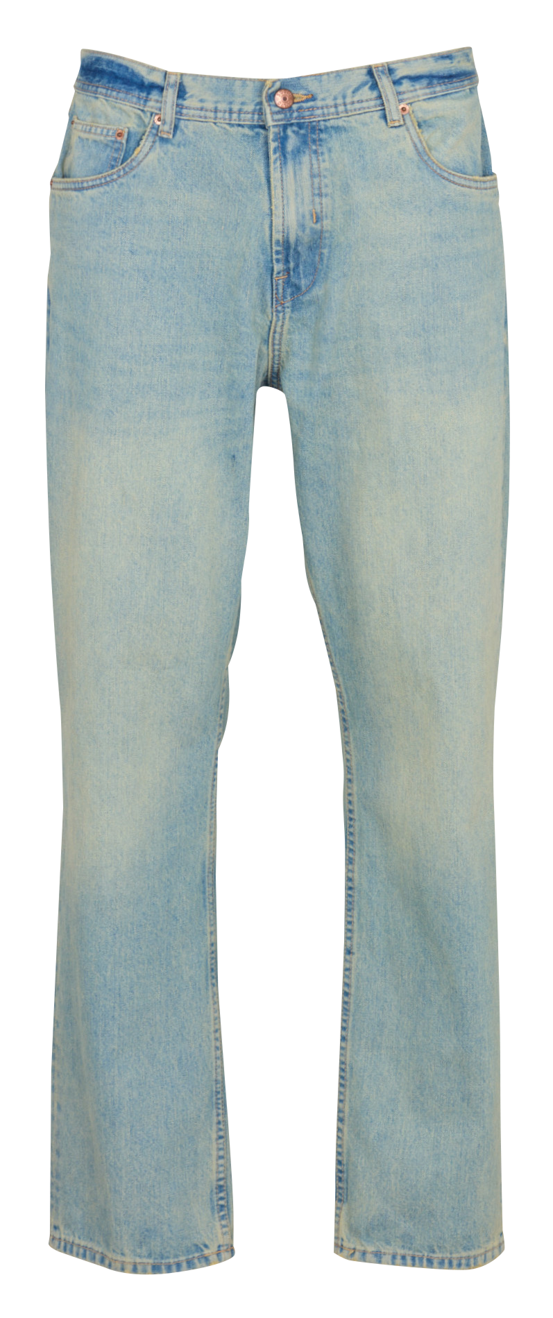 Cotton straight jeans SOLID Blue