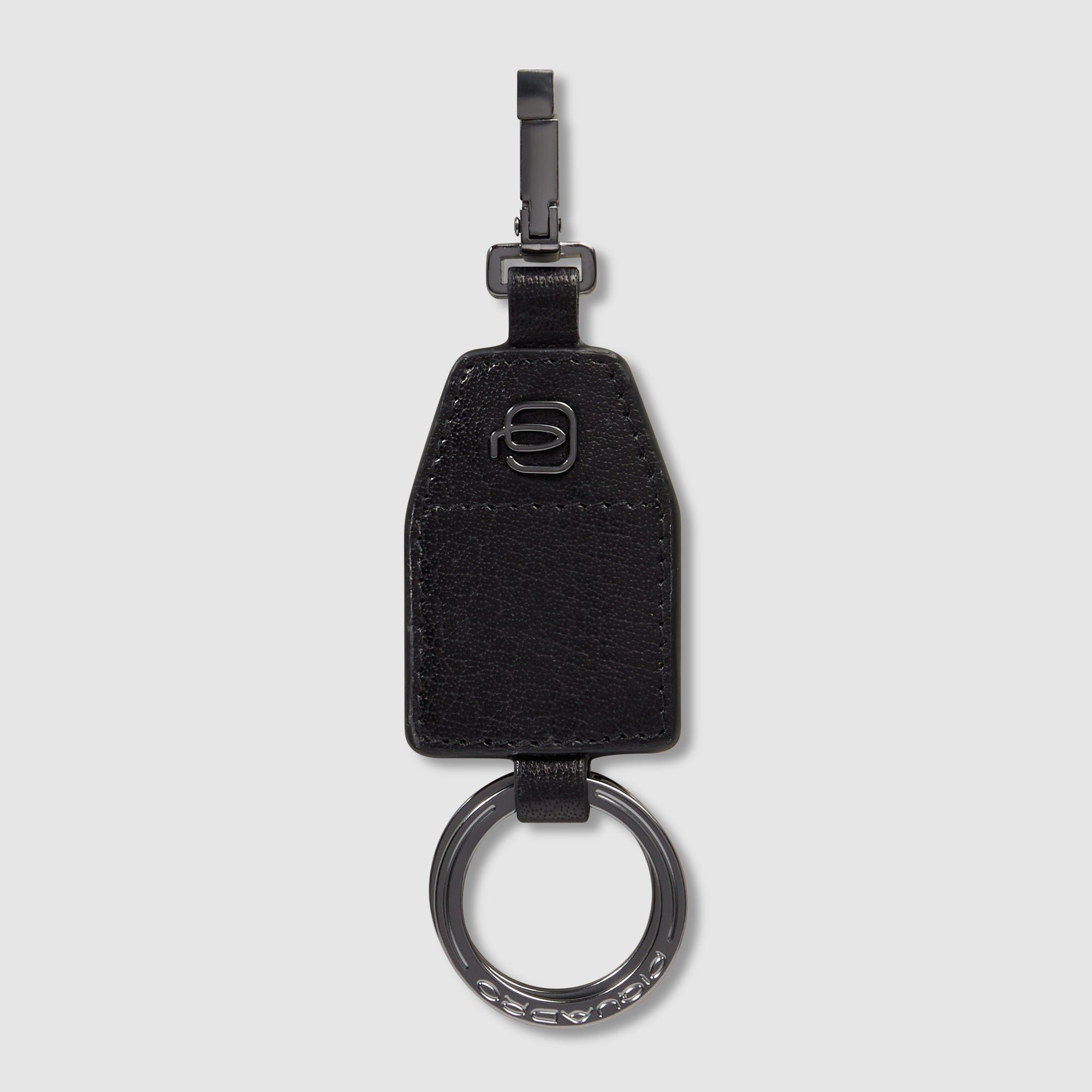 Divisible leather keychain PIQUADRO Black