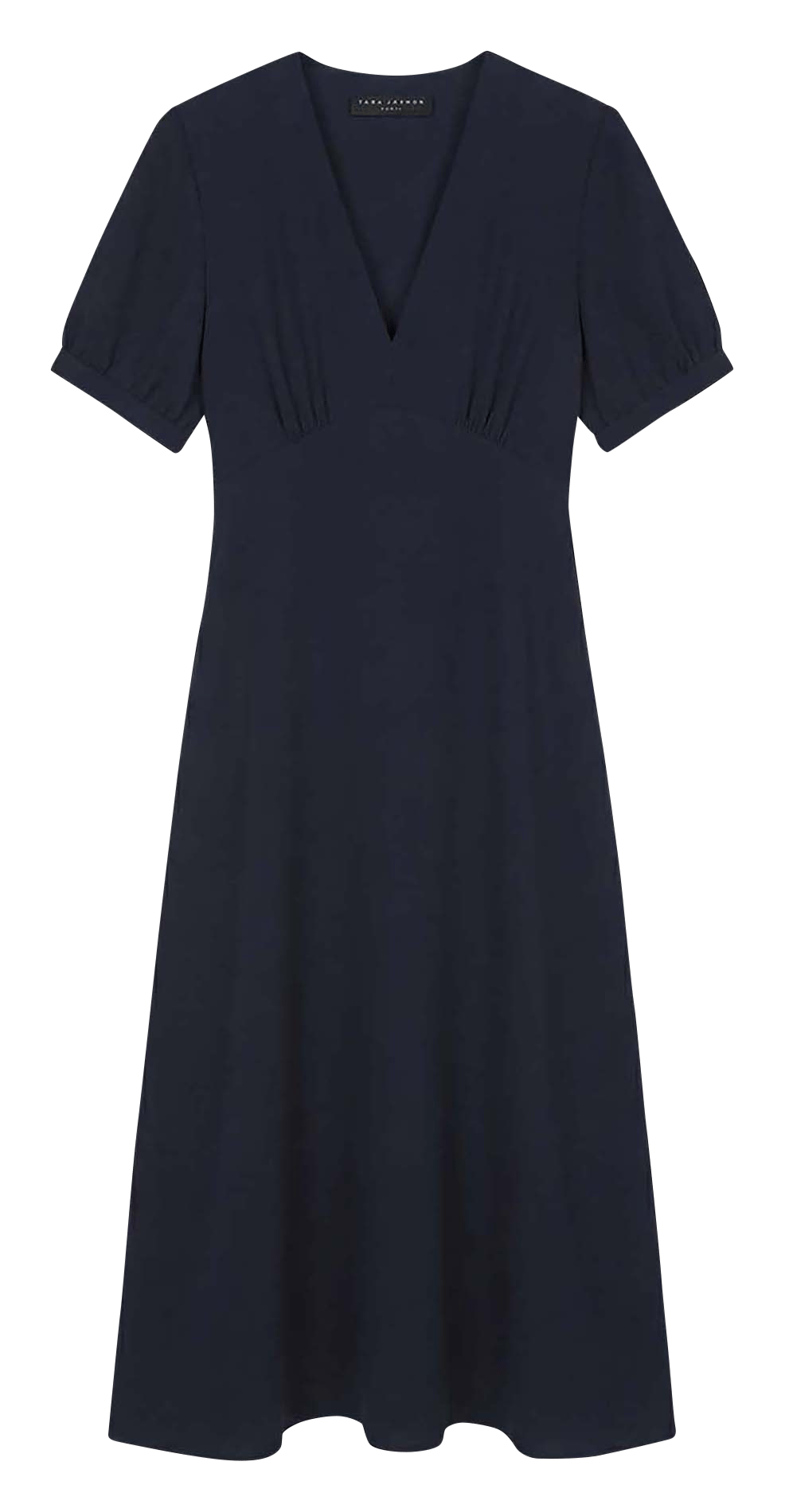 Robe midi col V en crêpe TARA JARMON Bleu
