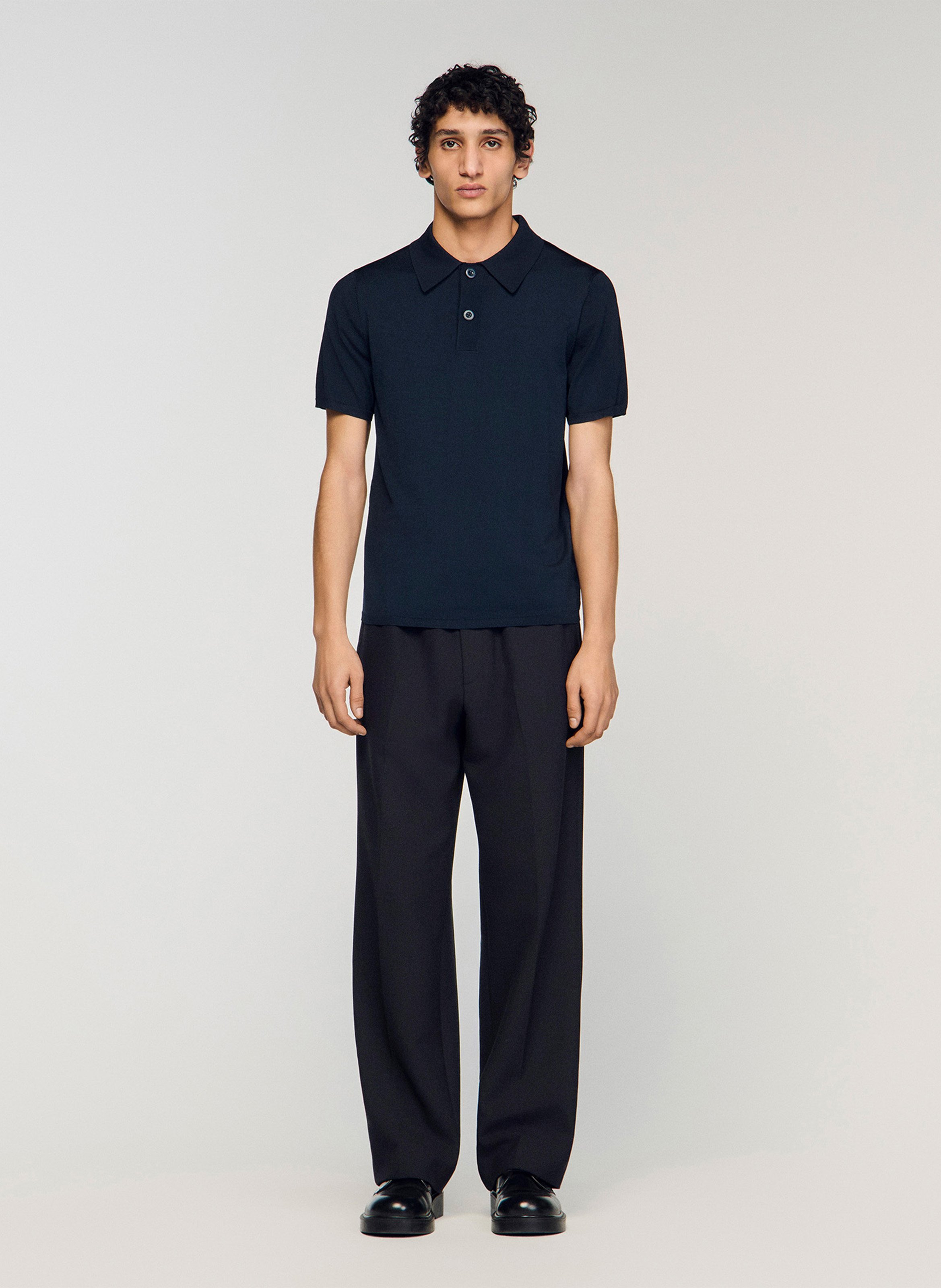 Polo regular fit  SANDRO Bleu