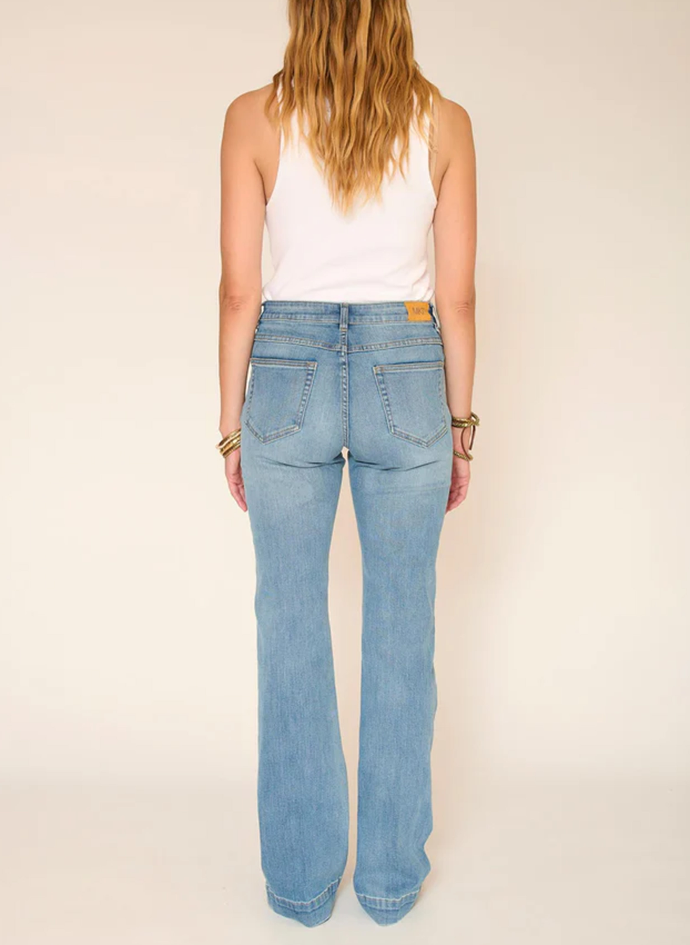 Flared cotton-blend jeans MKT Blue