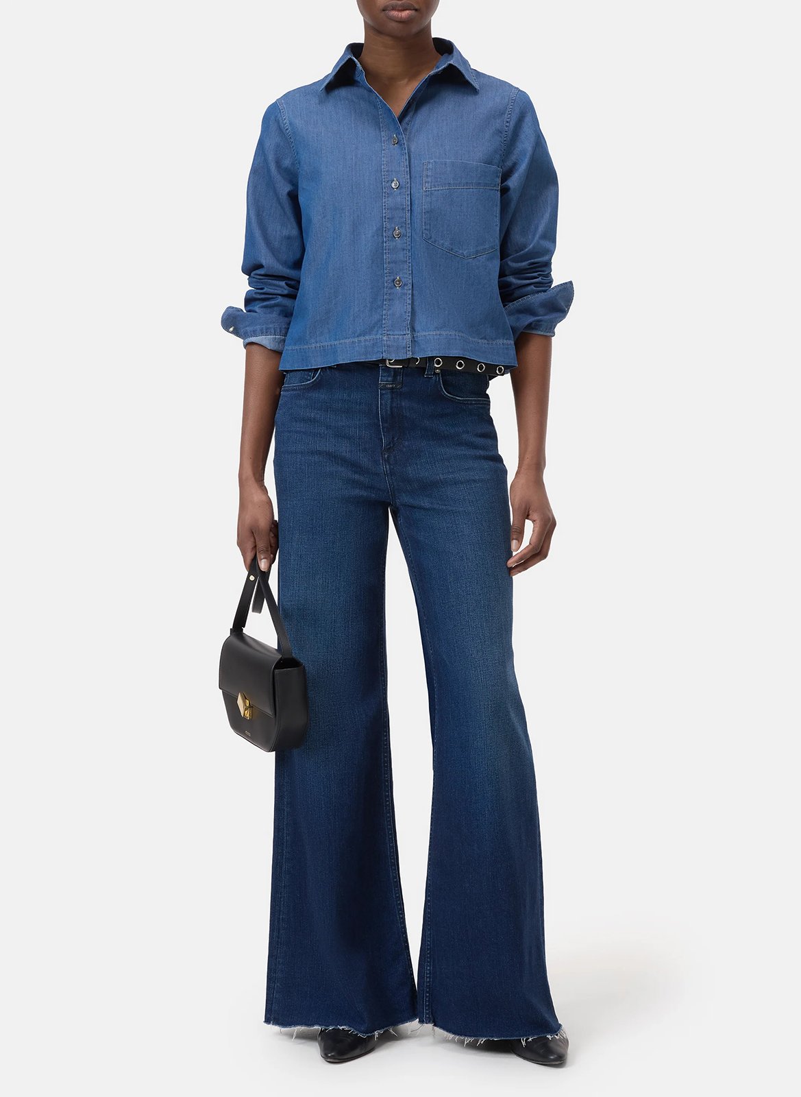 Chemise col classique en coton CLOSED Bleu