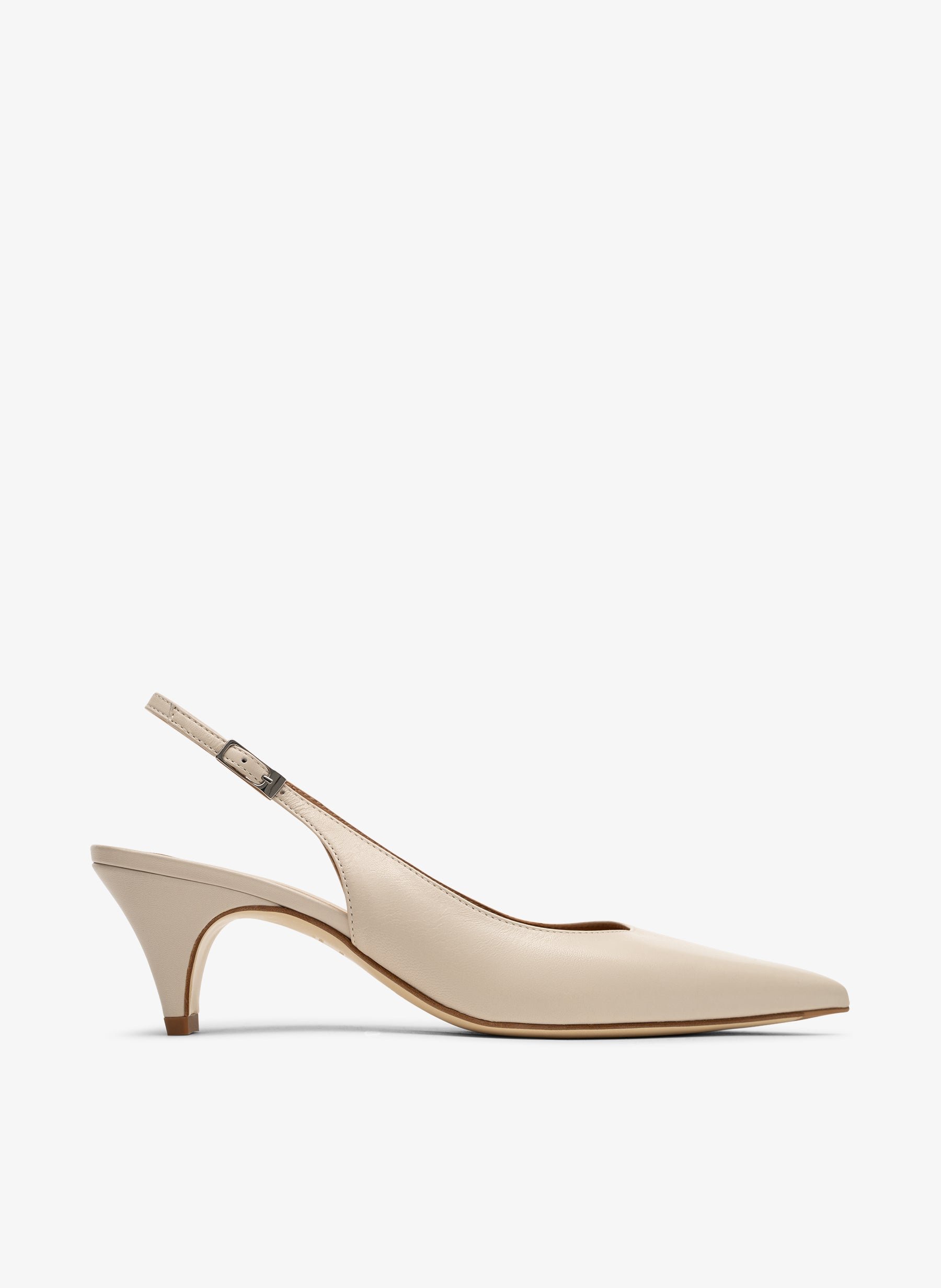 Slingback en cuir nappa latte PARALLELE PARIS Blanc