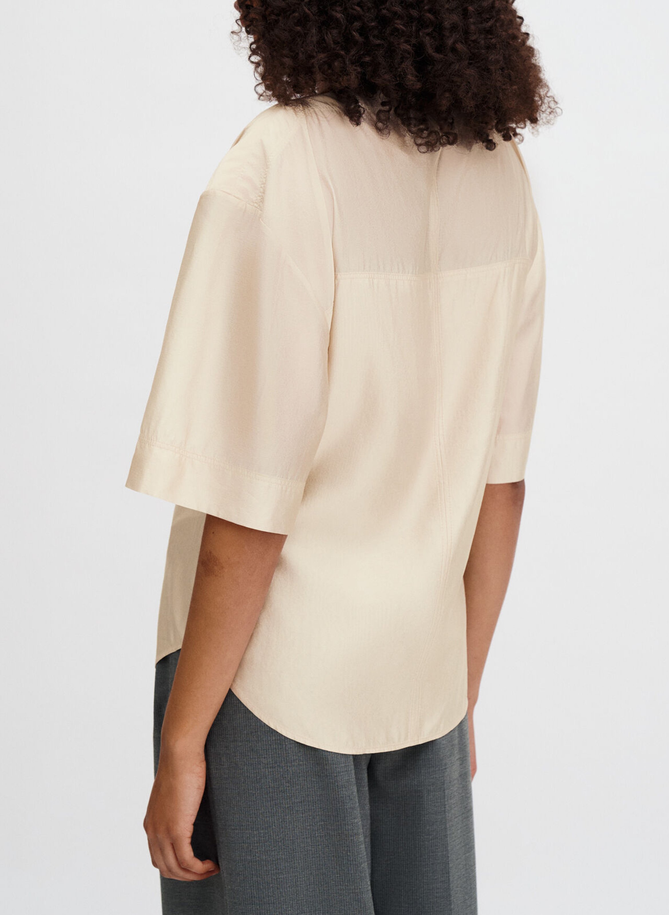 Effen T-shirt met ronde hals FILIPPA K Beige