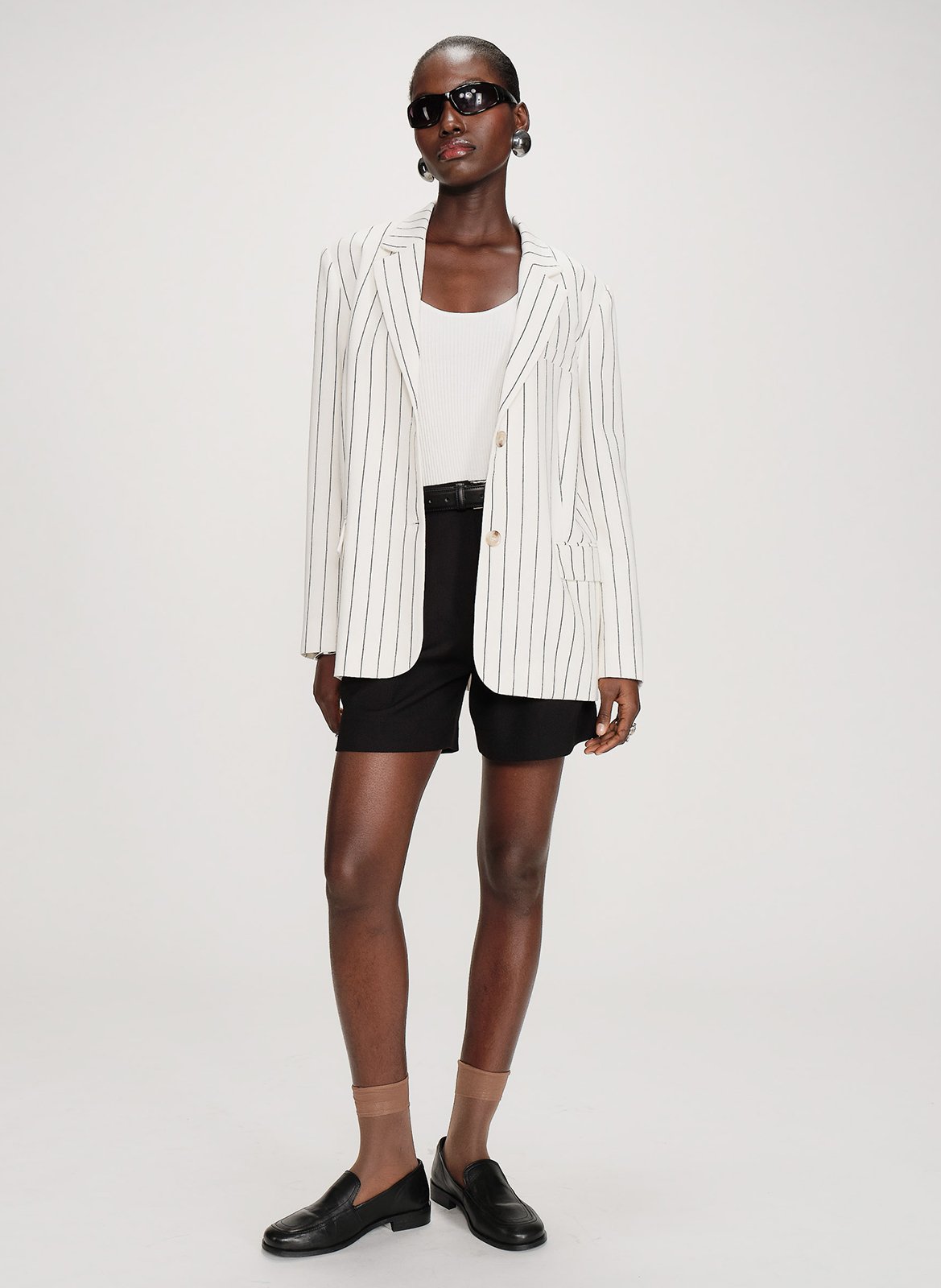 Veste tailleur droite unie GRACE ET MILA Blanc