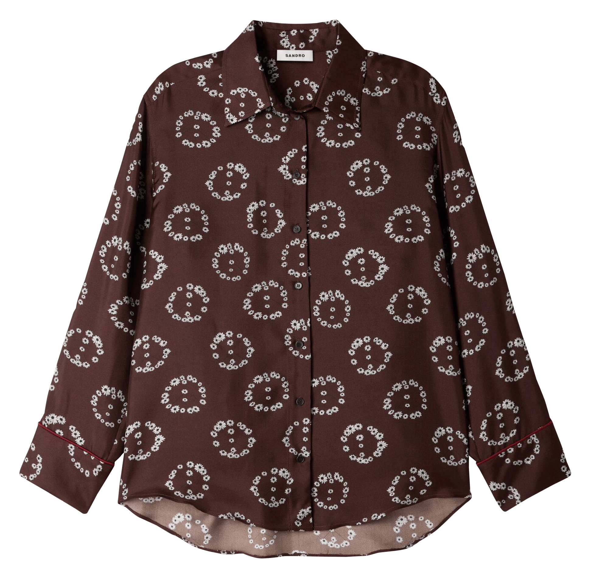 Rechte zijden blouse SANDRO Bruin