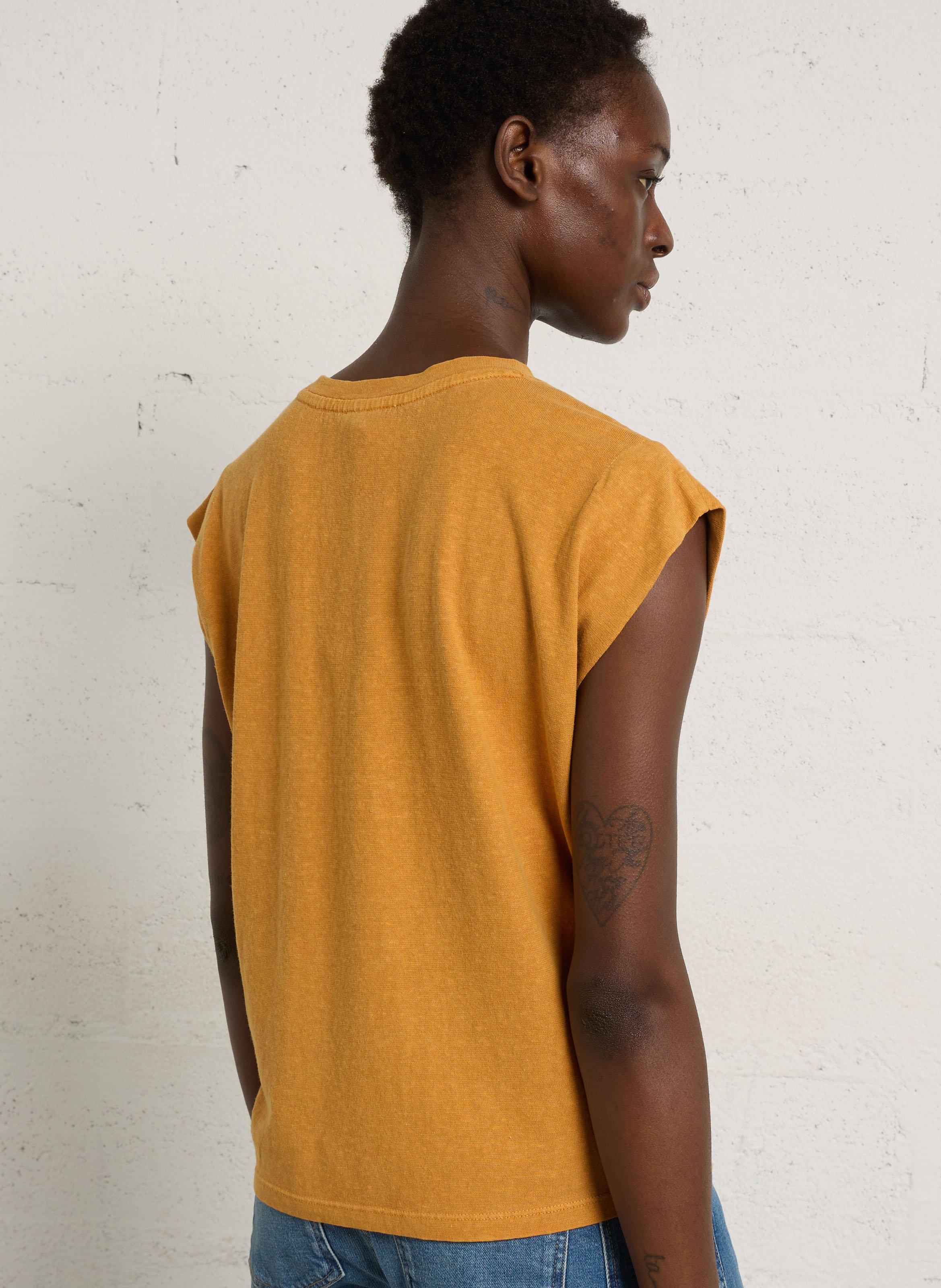 Cotton T-shirt MAISON 123 Golden