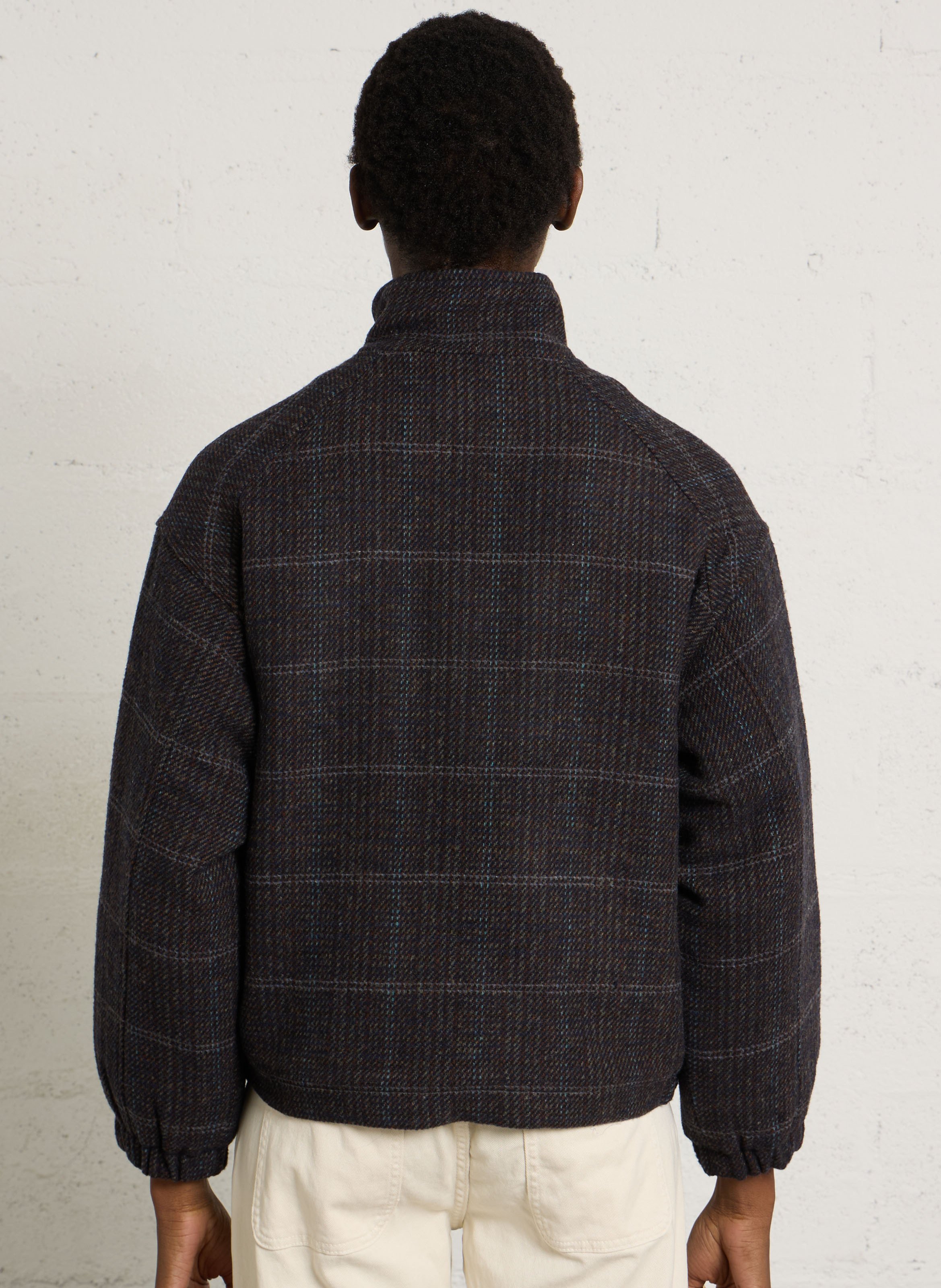 High-neck wool-blend jacket NICE THINGS Grey