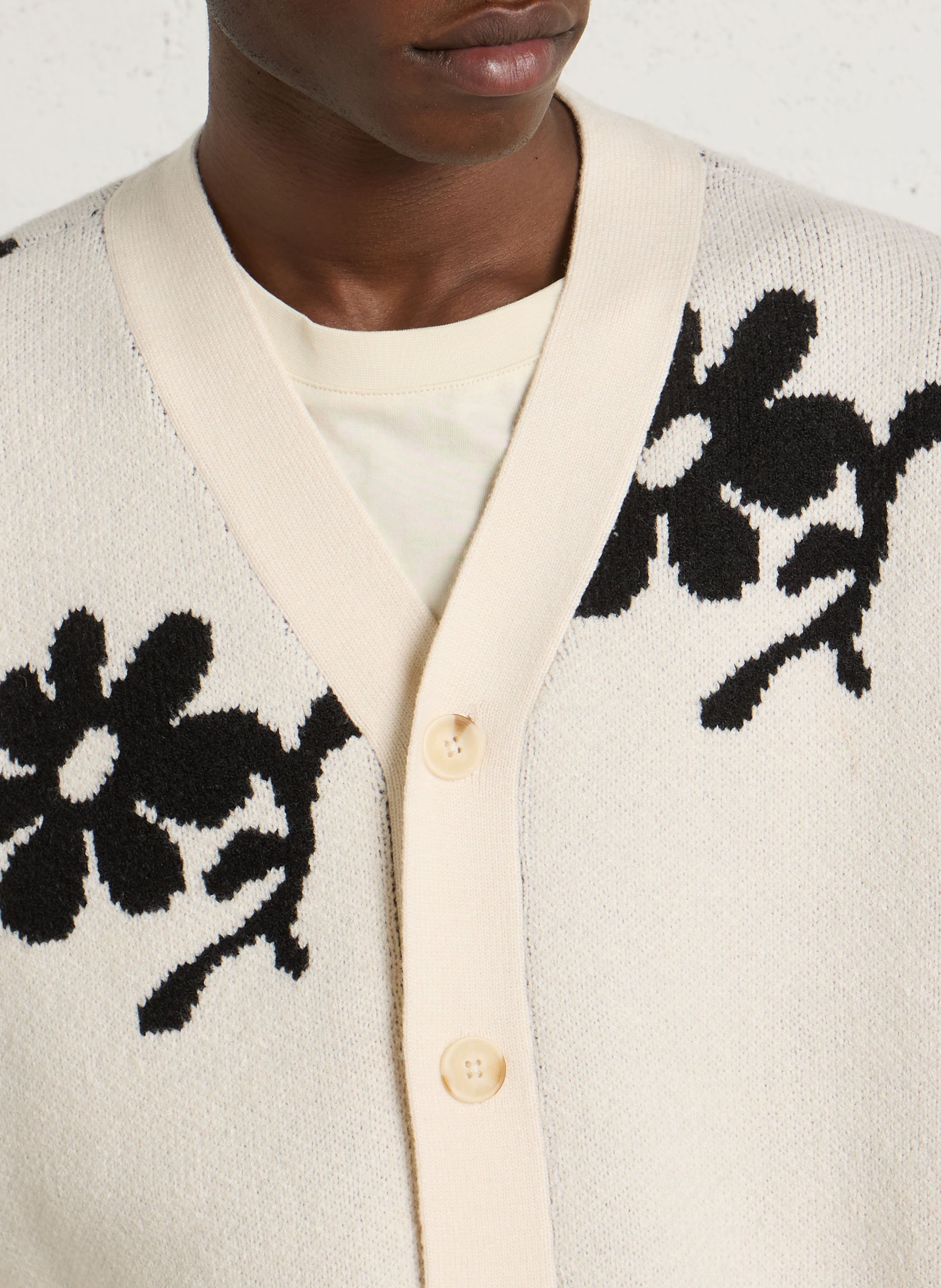 Weiter Cardigan mit Muster CASUAL FRIDAY Beige