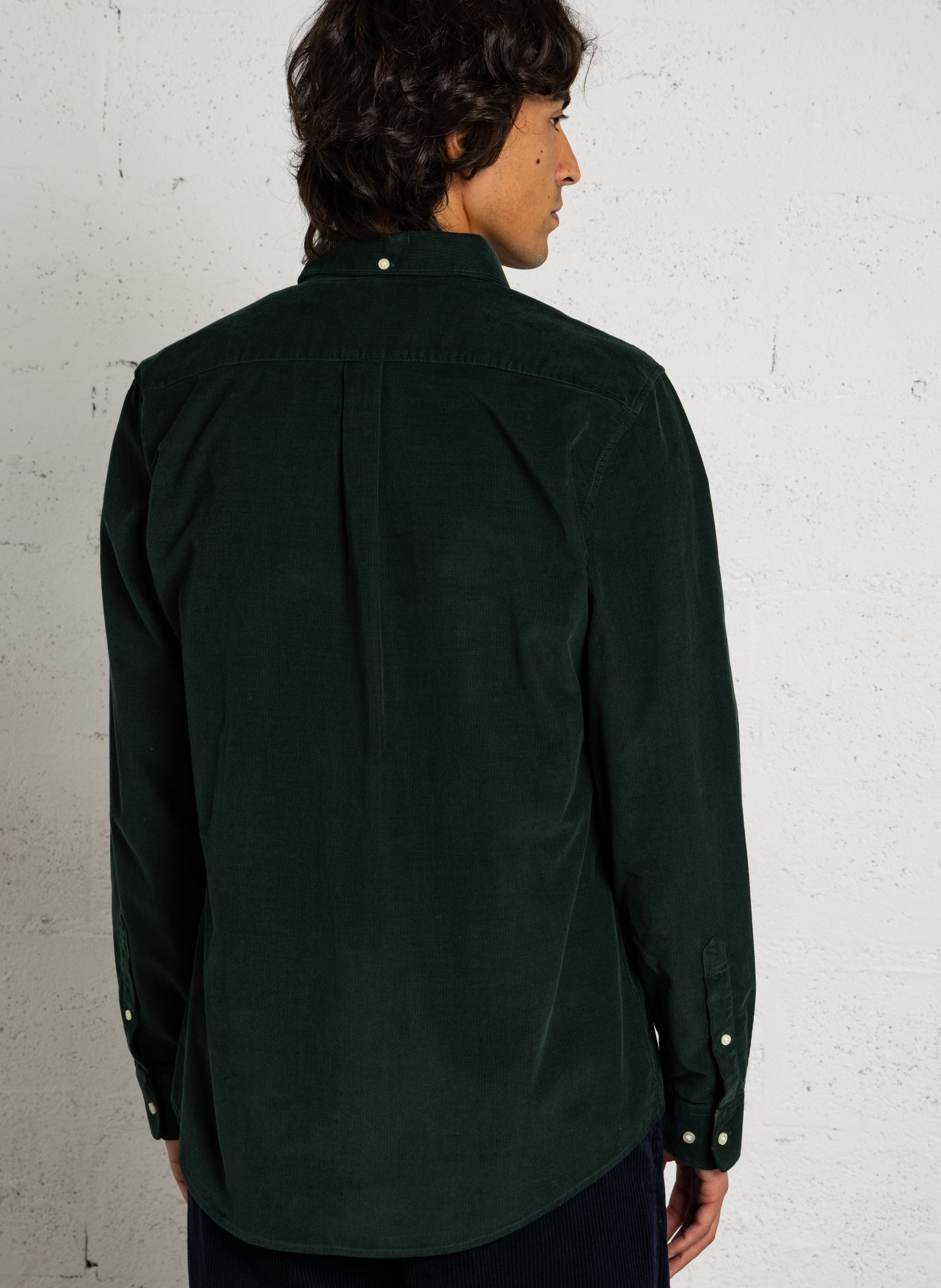 Katoenen blouse met Amerikaanse kraag BARBOUR Groen