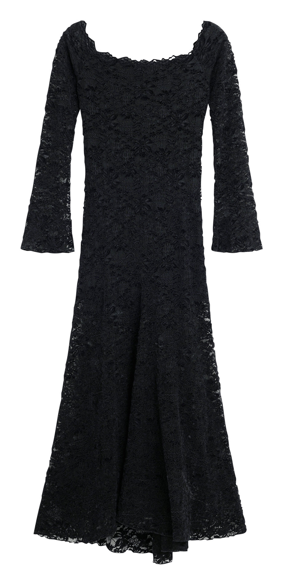 Robe longue évasée en dentelle DESIGUAL Noir