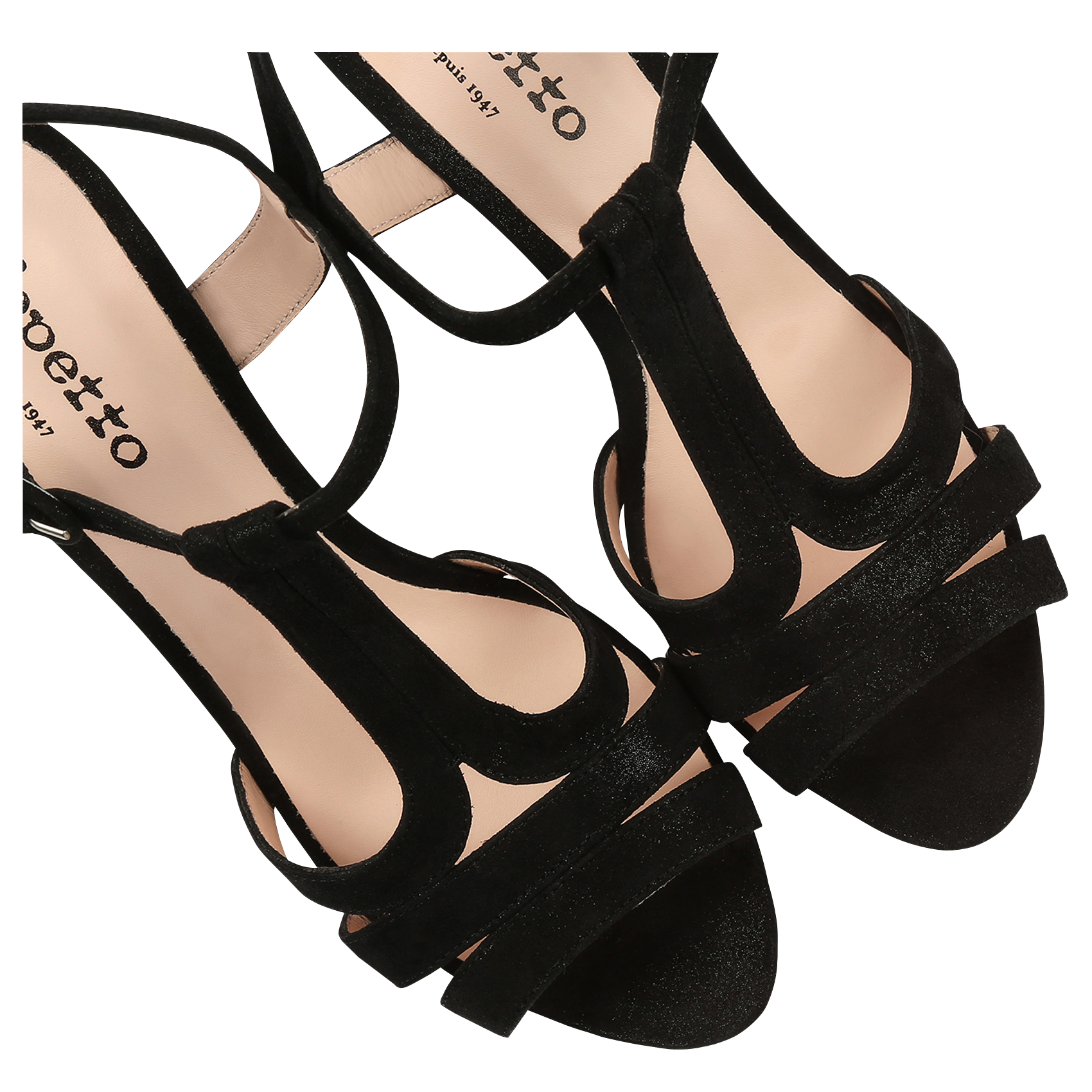 Sandales hautes à talons en cuir REPETTO Noir