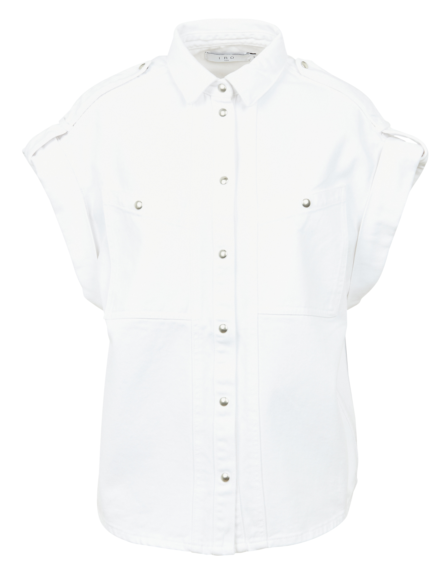 Veste en jean oversize sans manches en coton  IRO Blanc