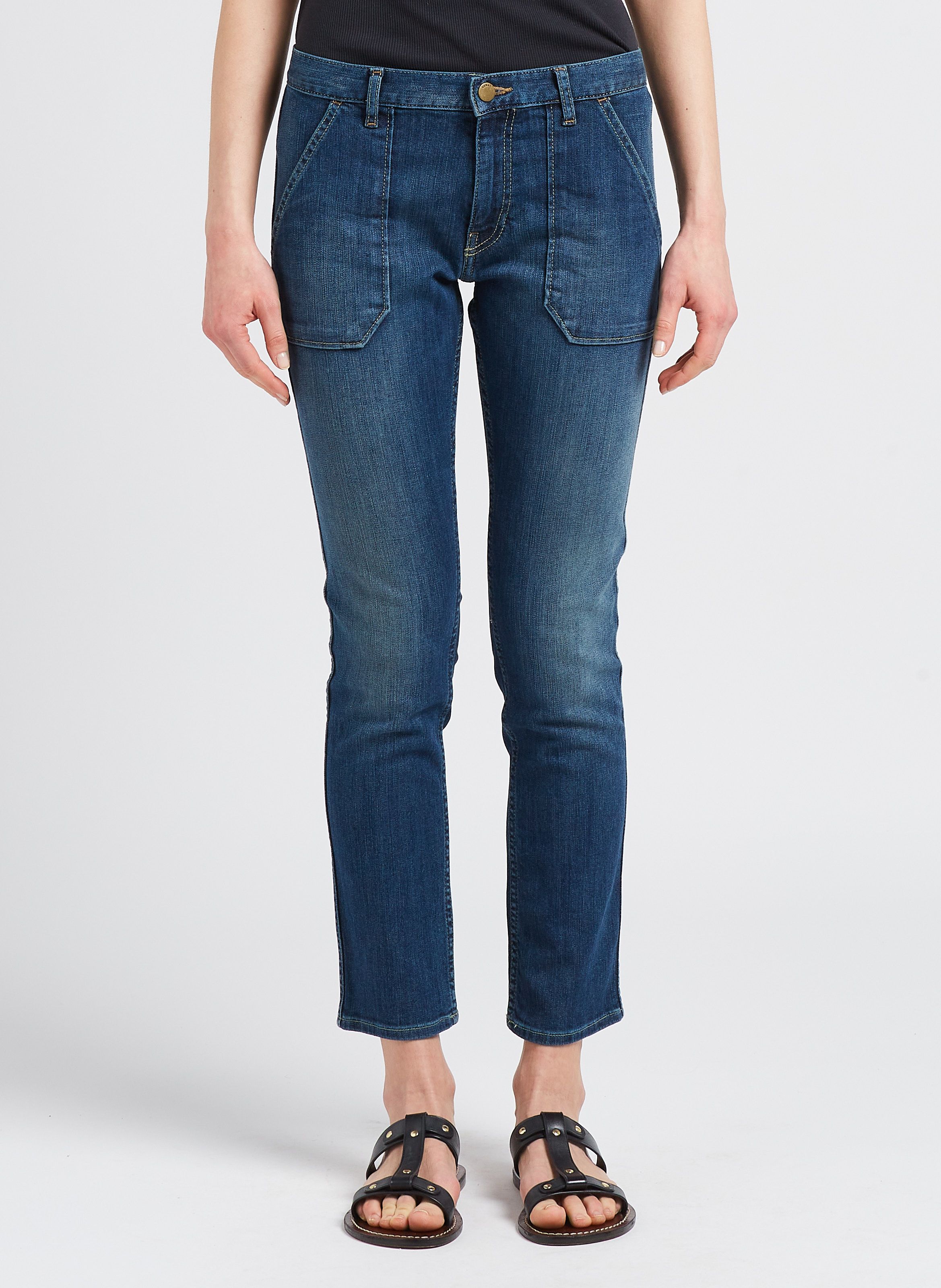 Jean Droit En Coton M lang Sally Handbrushed Ba sh Femme