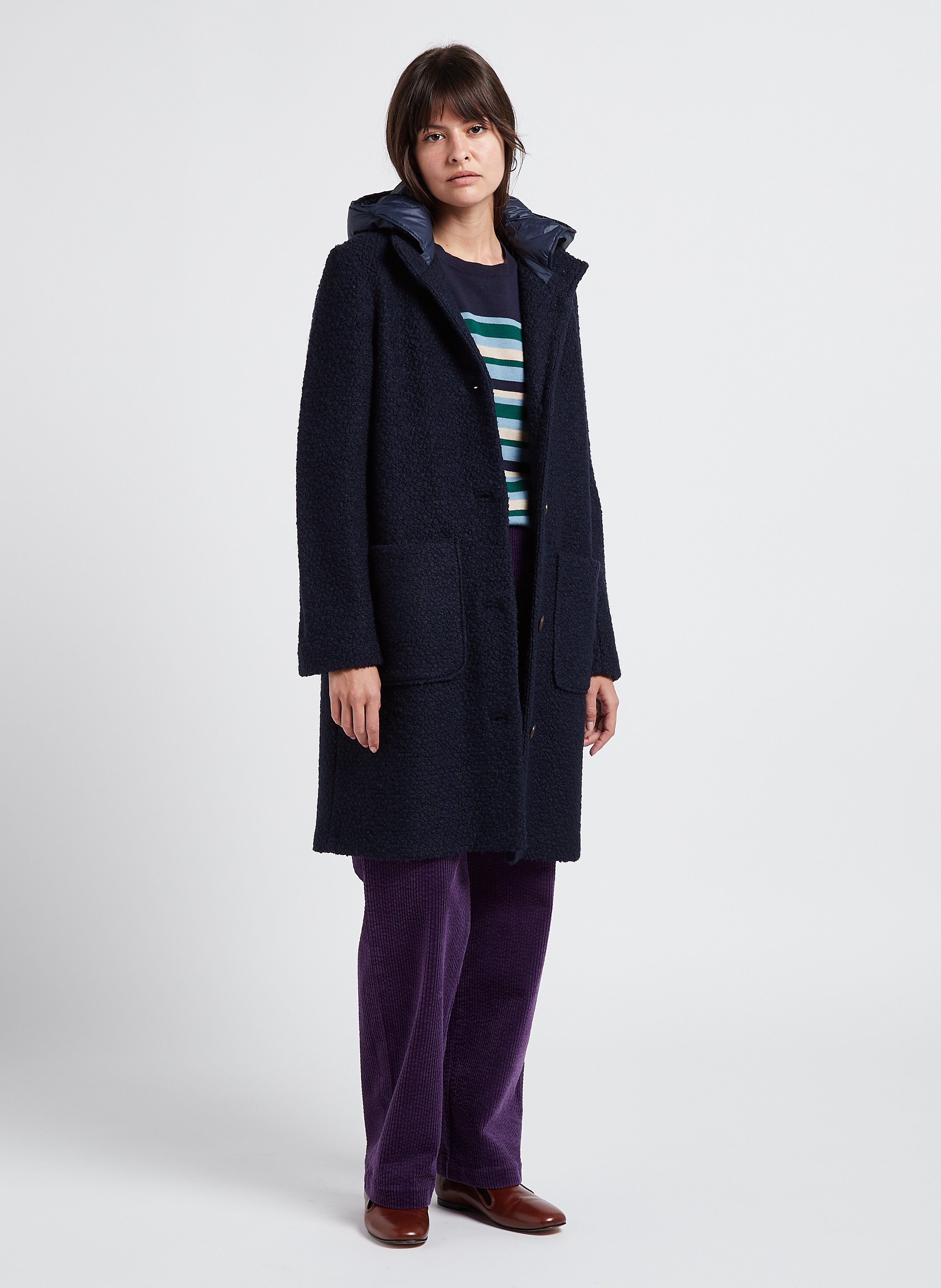 Something navy long hot sale feminine coat