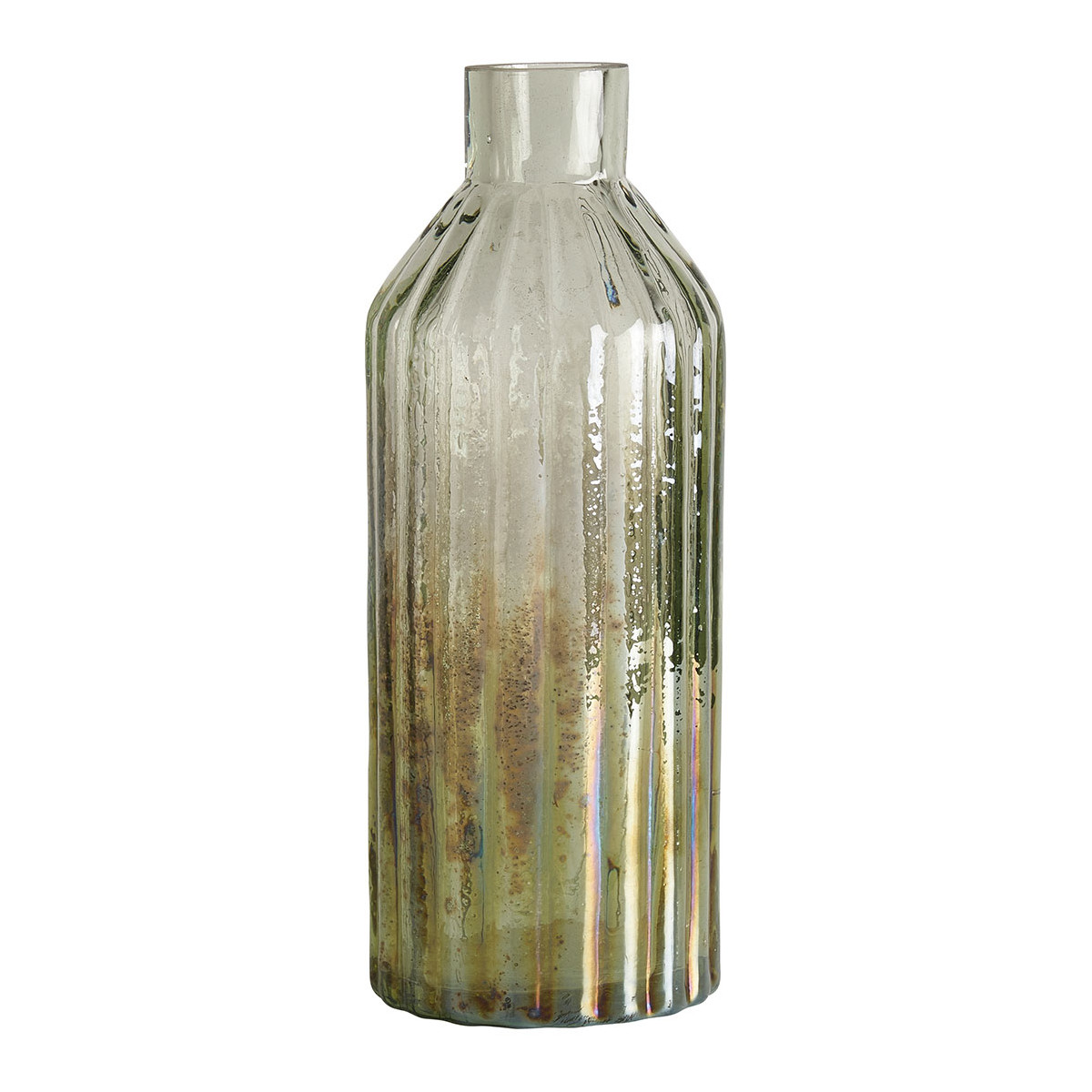 Frosted glass vase - foam BLANC D'IVOIRE Green