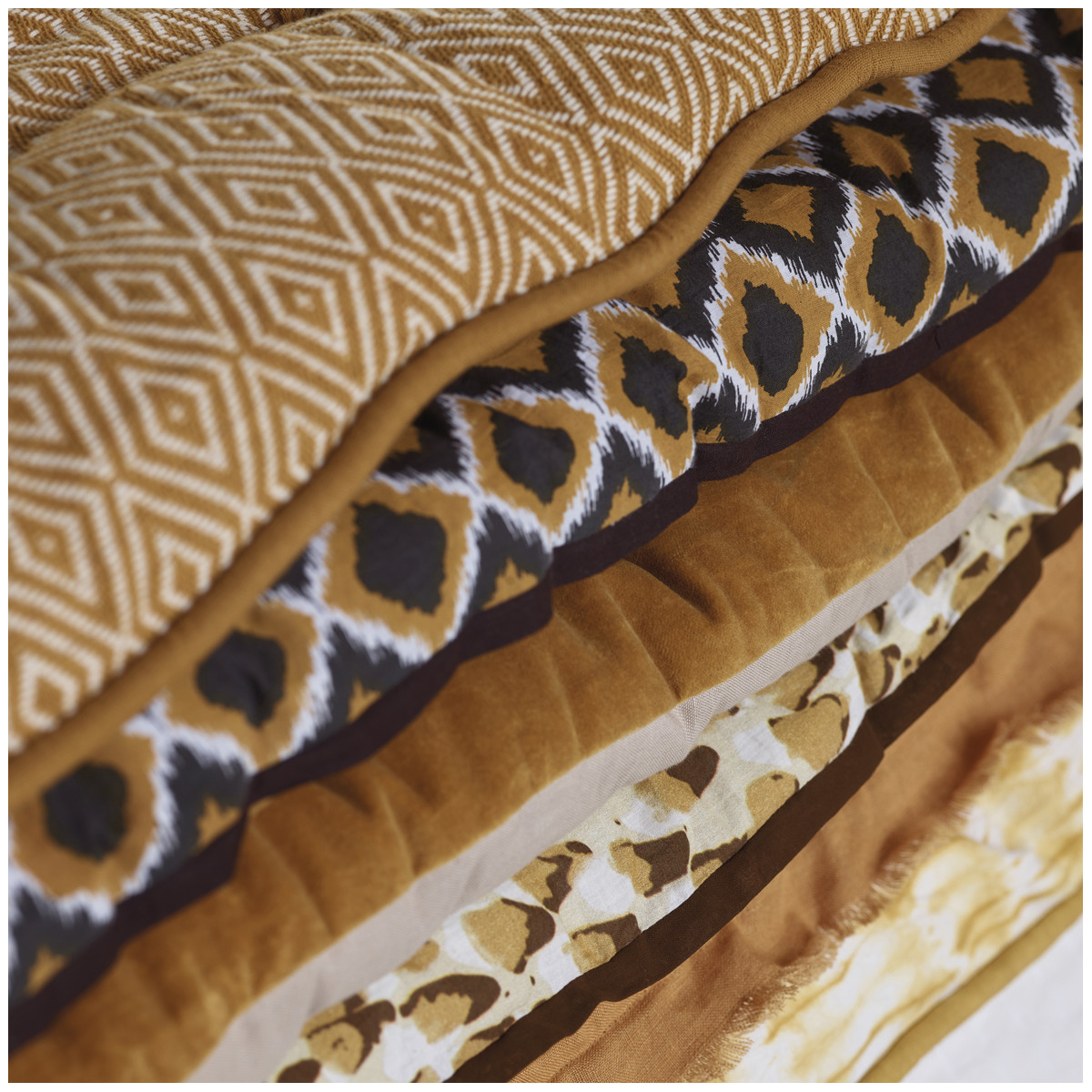 Futon bettina - 180 x 80 cm - safran BLANC D'IVOIRE Jaune