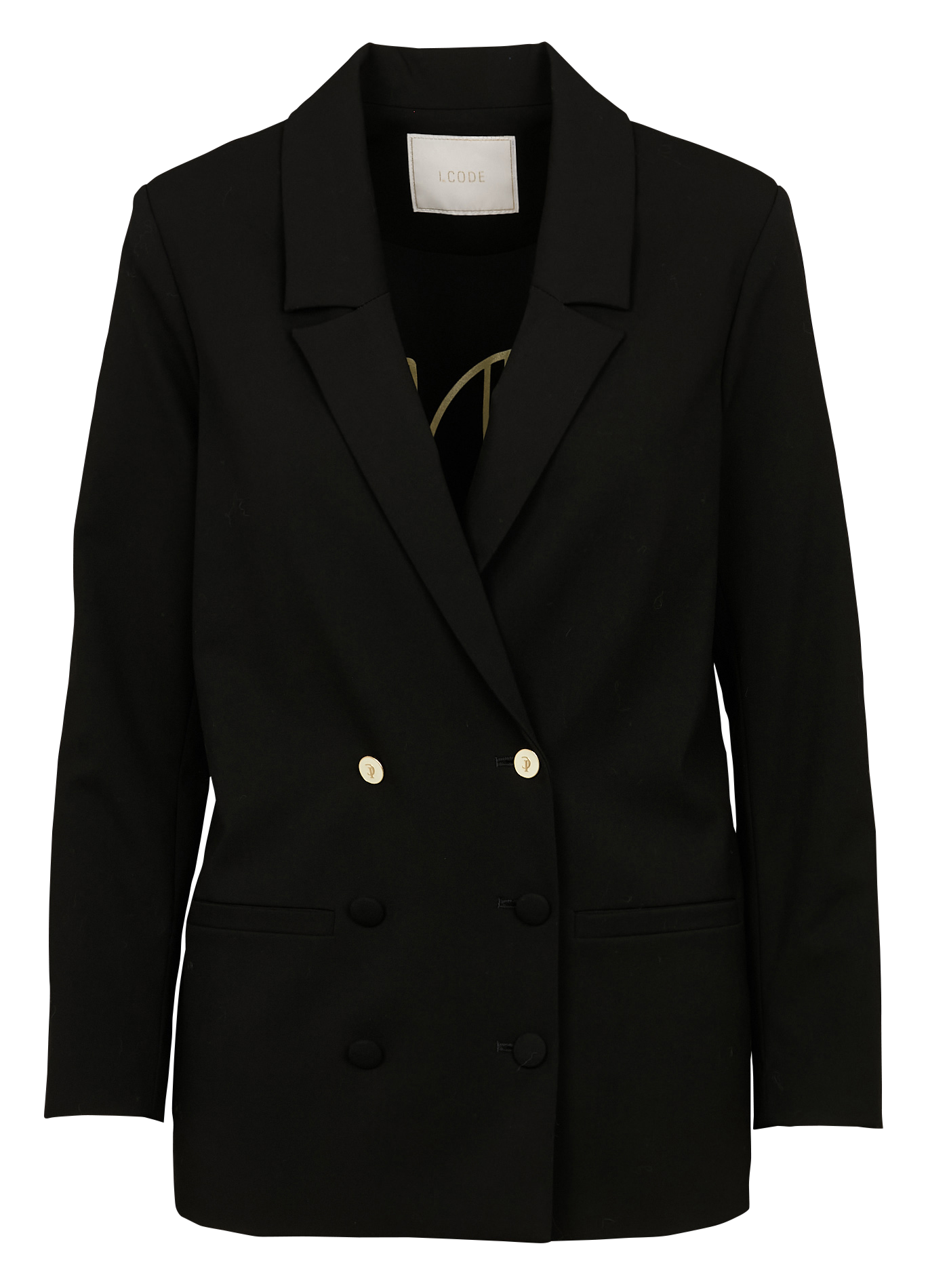 Blazer with contrast buttons I CODE Black