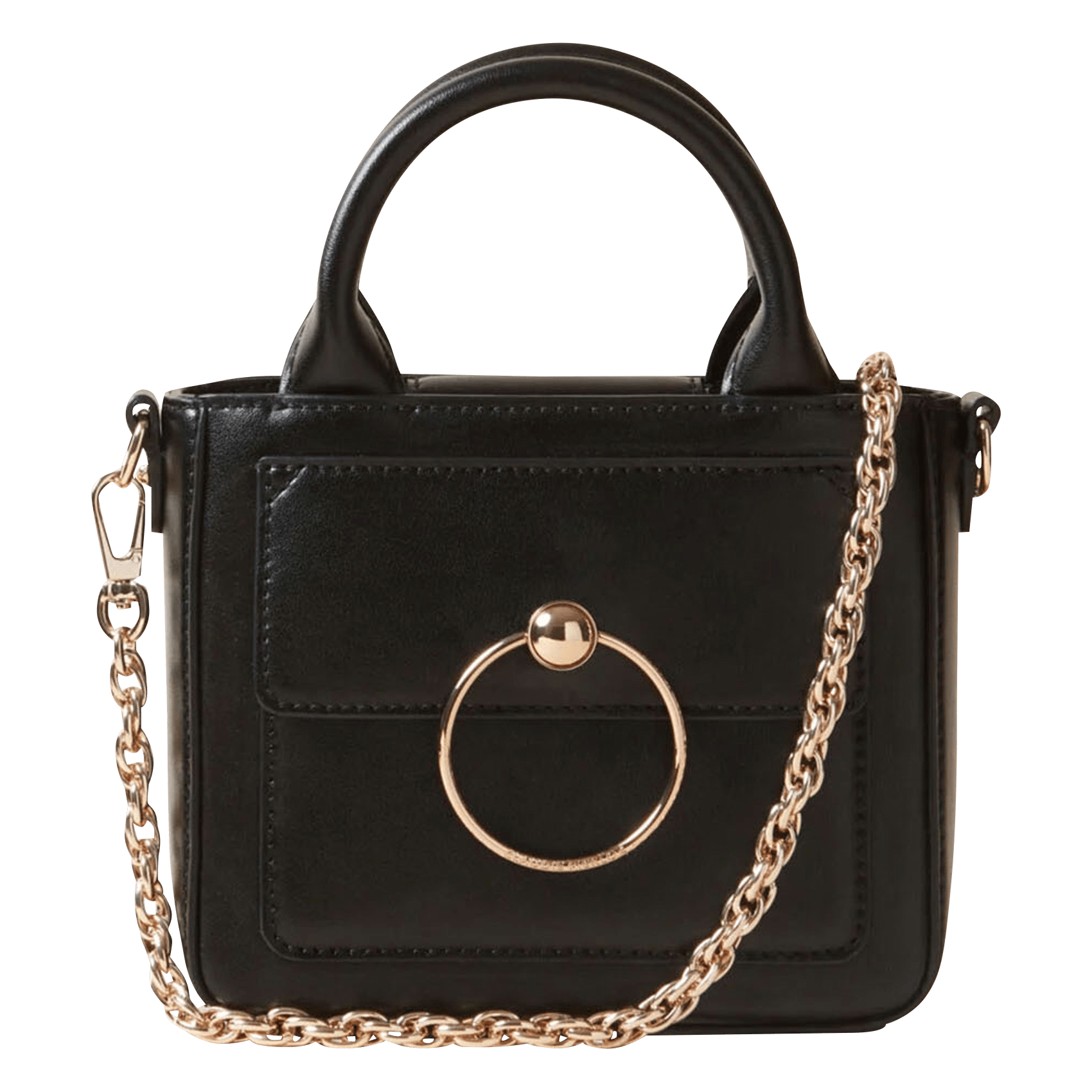 Kleine schoudertas van glad leer CLAUDIE PIERLOT Zwart