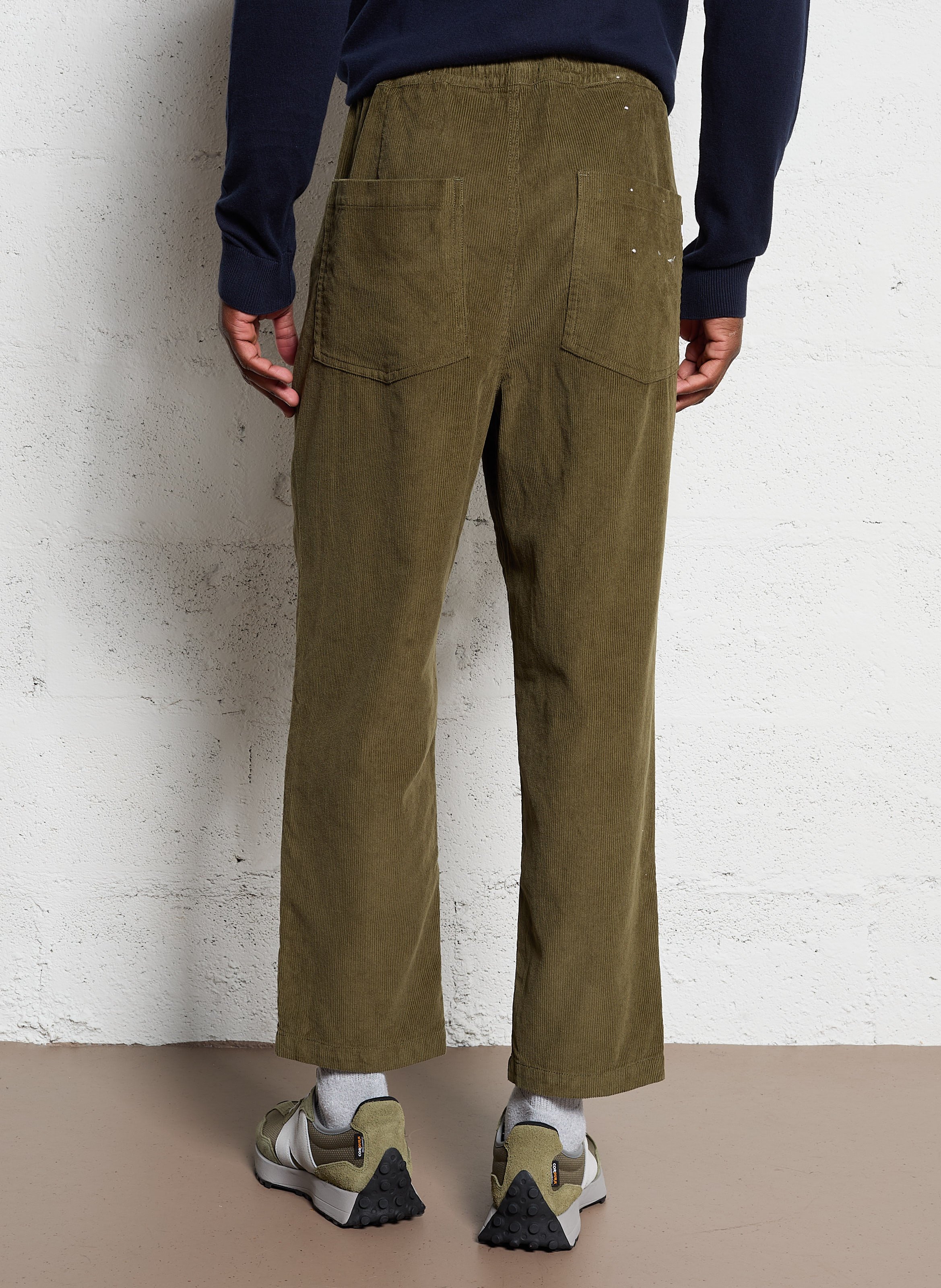 Slim-fit cotton cargo pants FARAH Green