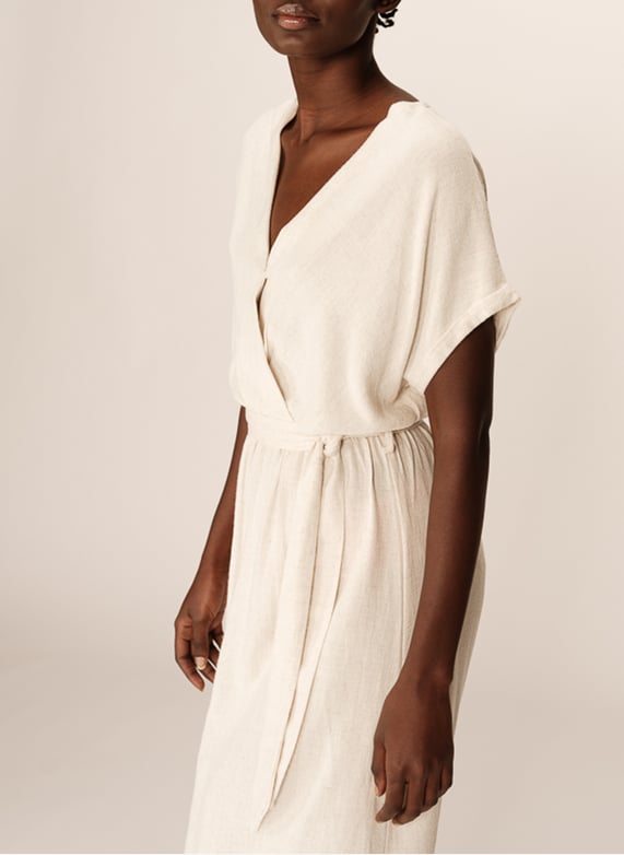 Long v-Neck dress Beige Grace et mila - Women | Place des Tendances Long v-Neck dress Beige Grace et mila - Women | Place des Tendances