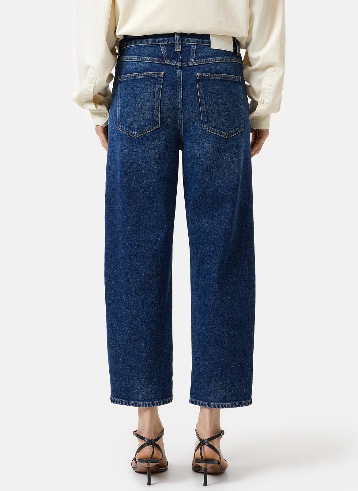 デニム・ジーパン CLOSED Women Denim Pants C22147 05A 2GDBL Blue Cropped cotton-blend jeans Dark blue Closed - Women C22147