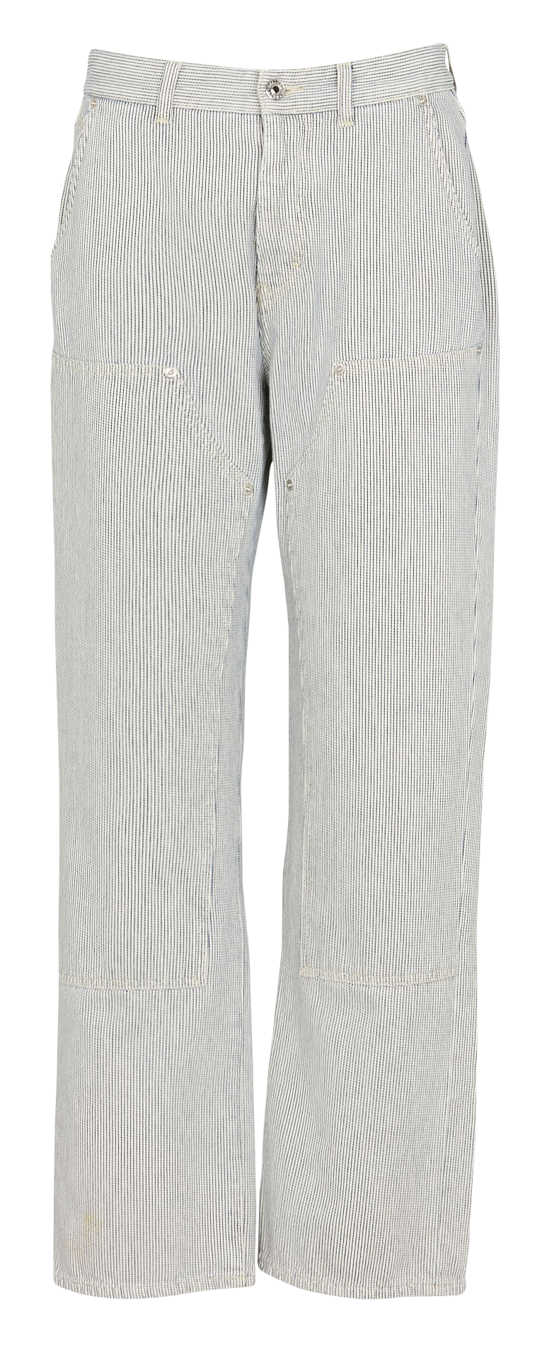 Rechte jeans van gestreepte katoen BELLEROSE Wit