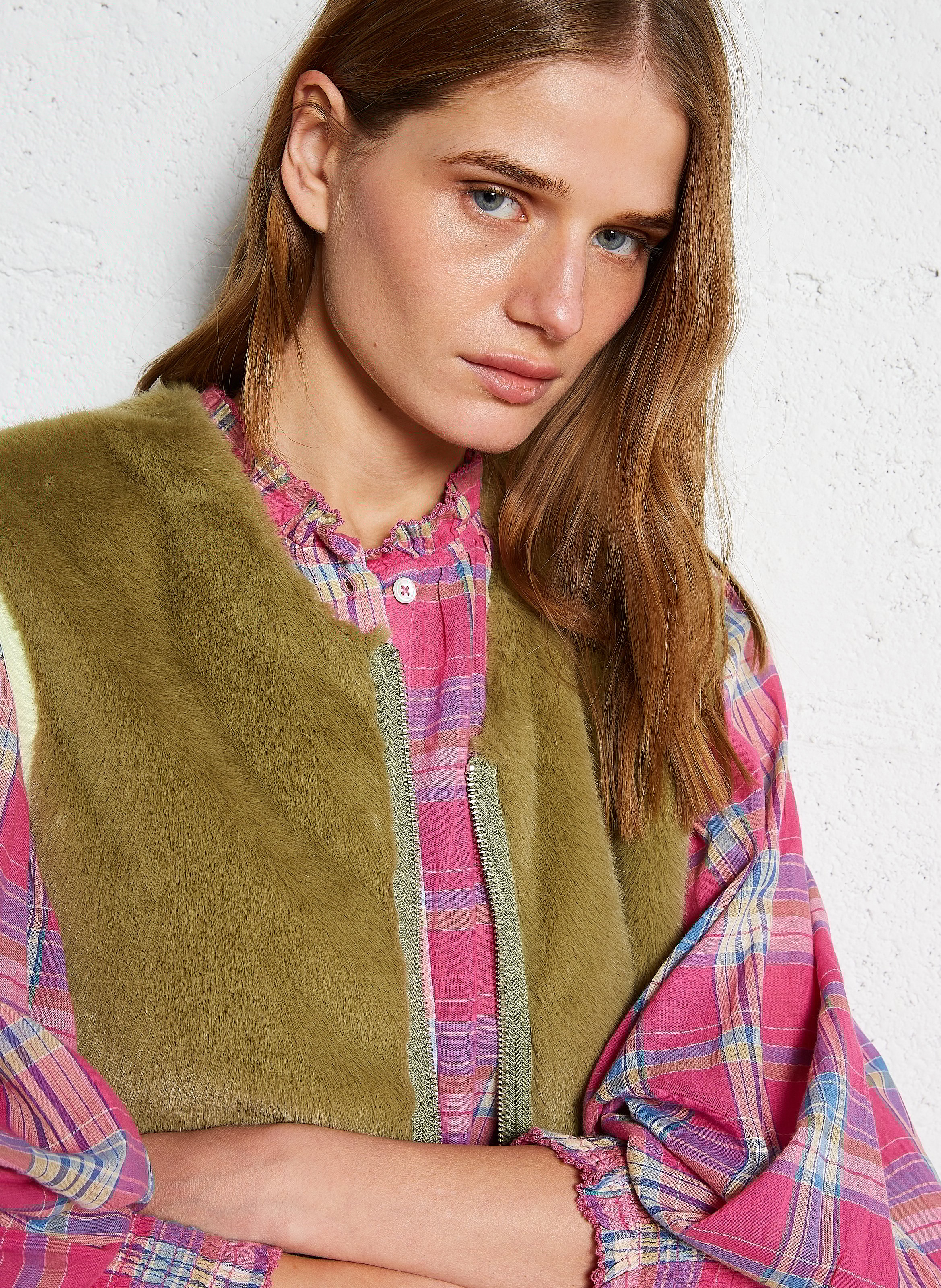 Ärmellose Wendeweste Grun