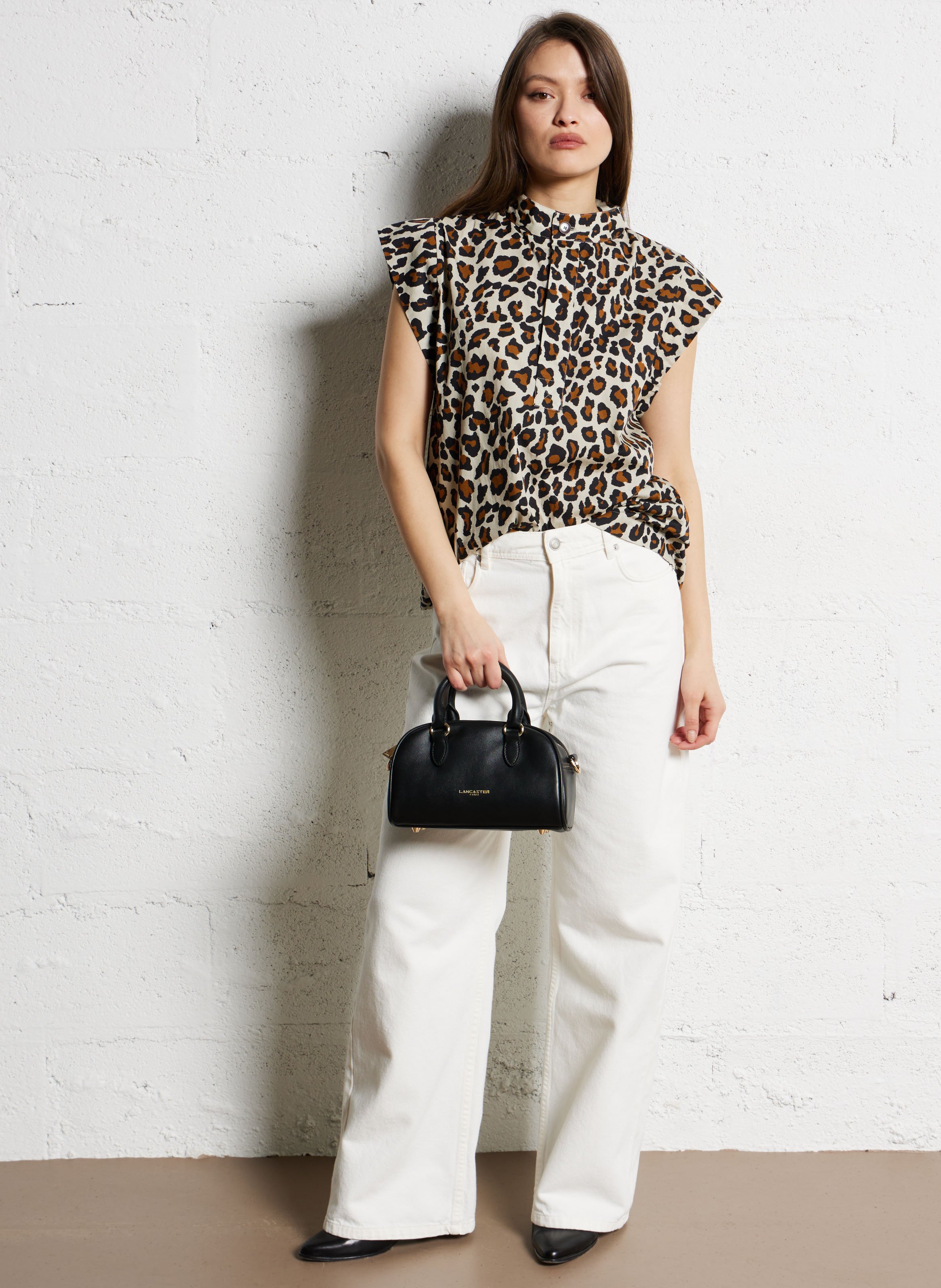 Bowlingtasche aus Leder LANCASTER PARIS Schwarz