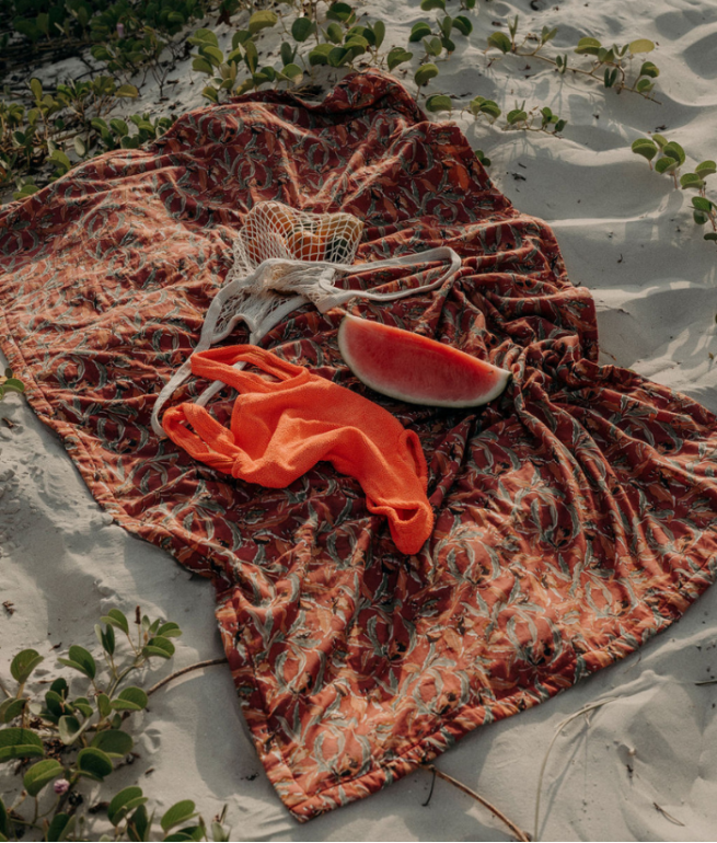 Fouta de plage BINDI ATELIER Orange