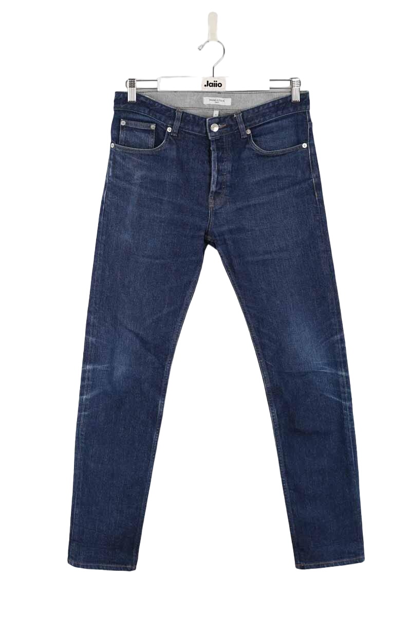 Cotton skinny jeans MAISON KITSUNÉ - Seconde main Blue