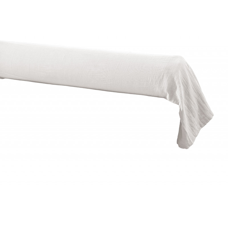 100% Pure Cotton Bolster Pillowcase White