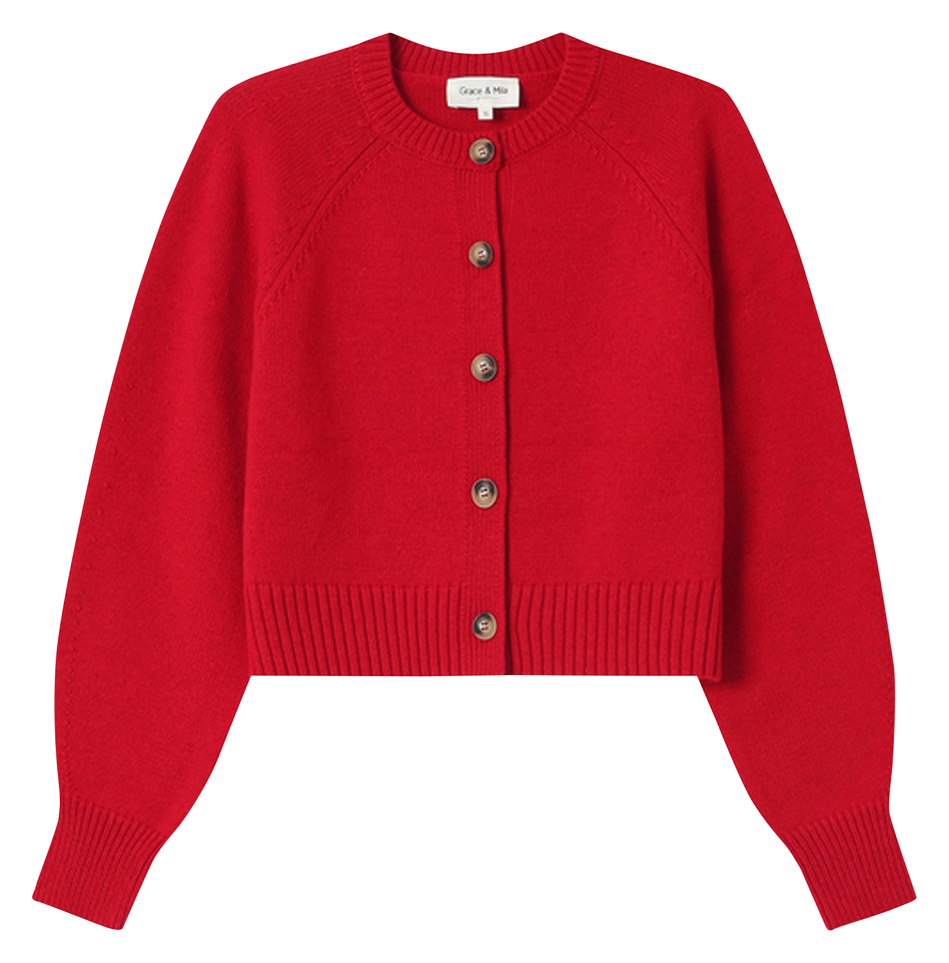 Round-neck cardigan GRACE ET MILA Red