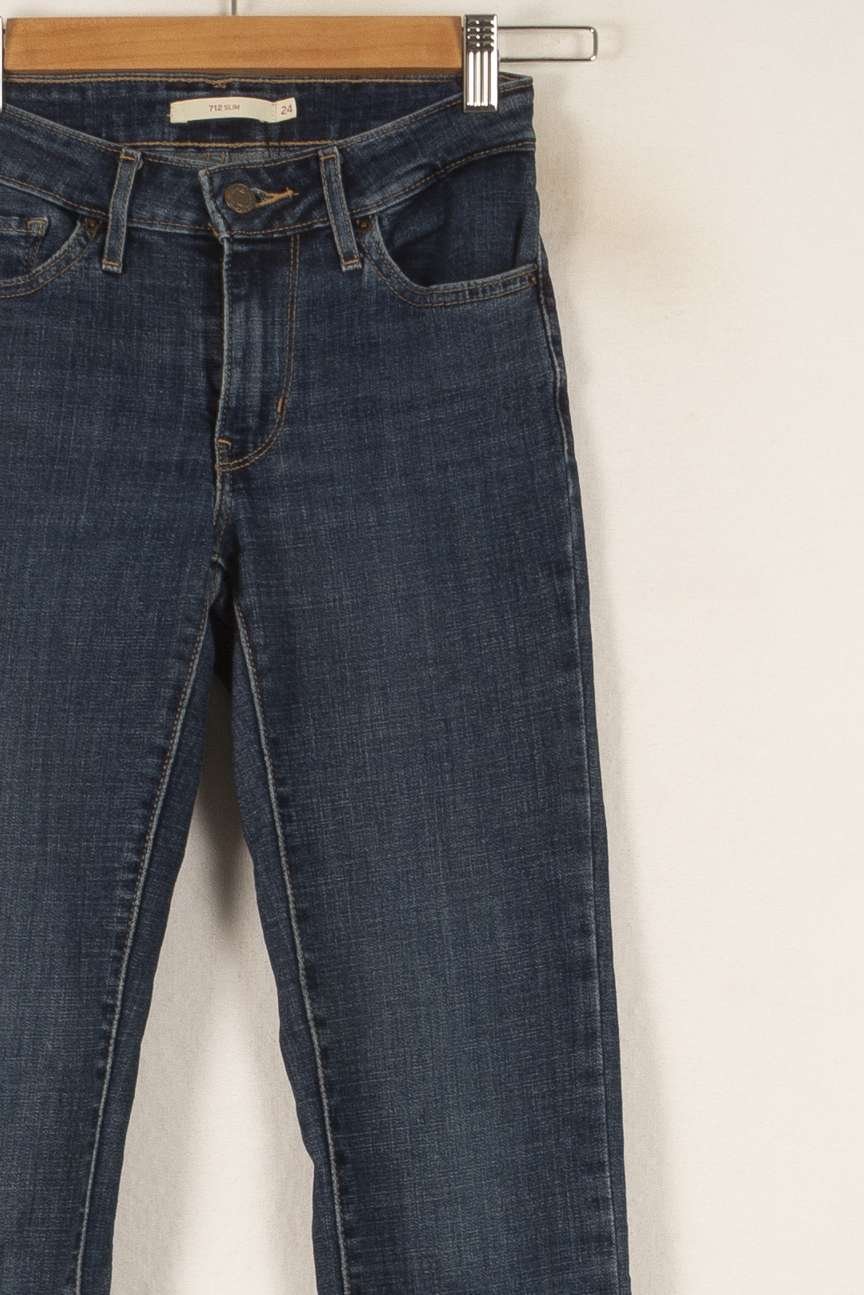 Cropped slim jeans with studs LEVI'S - Seconde main Blue