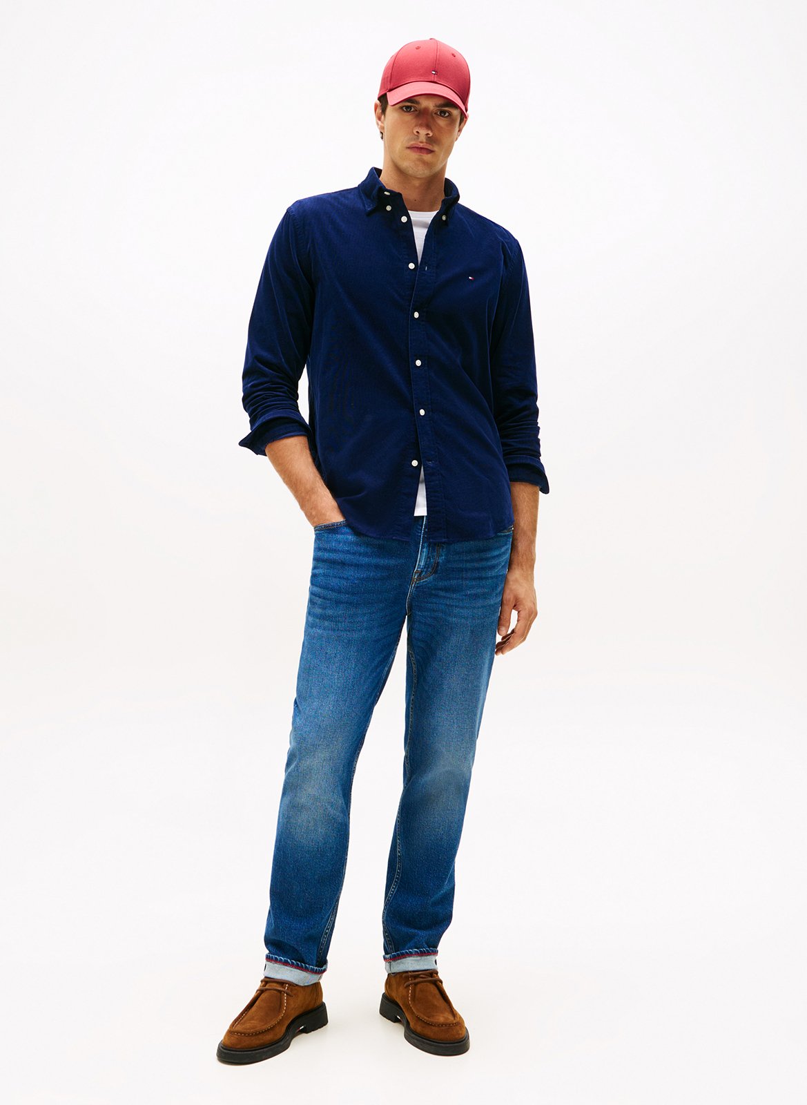 Baumwoll-Bluse TOMMY HILFIGER Blau