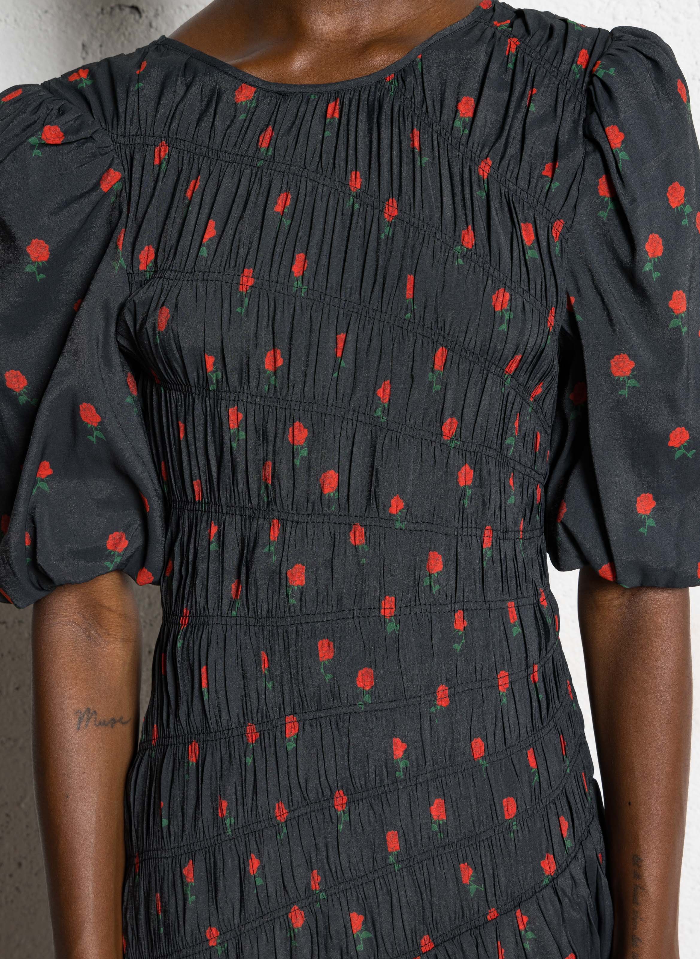 Robe longue col rond imprimé NEVER FULLY DRESSED Noir