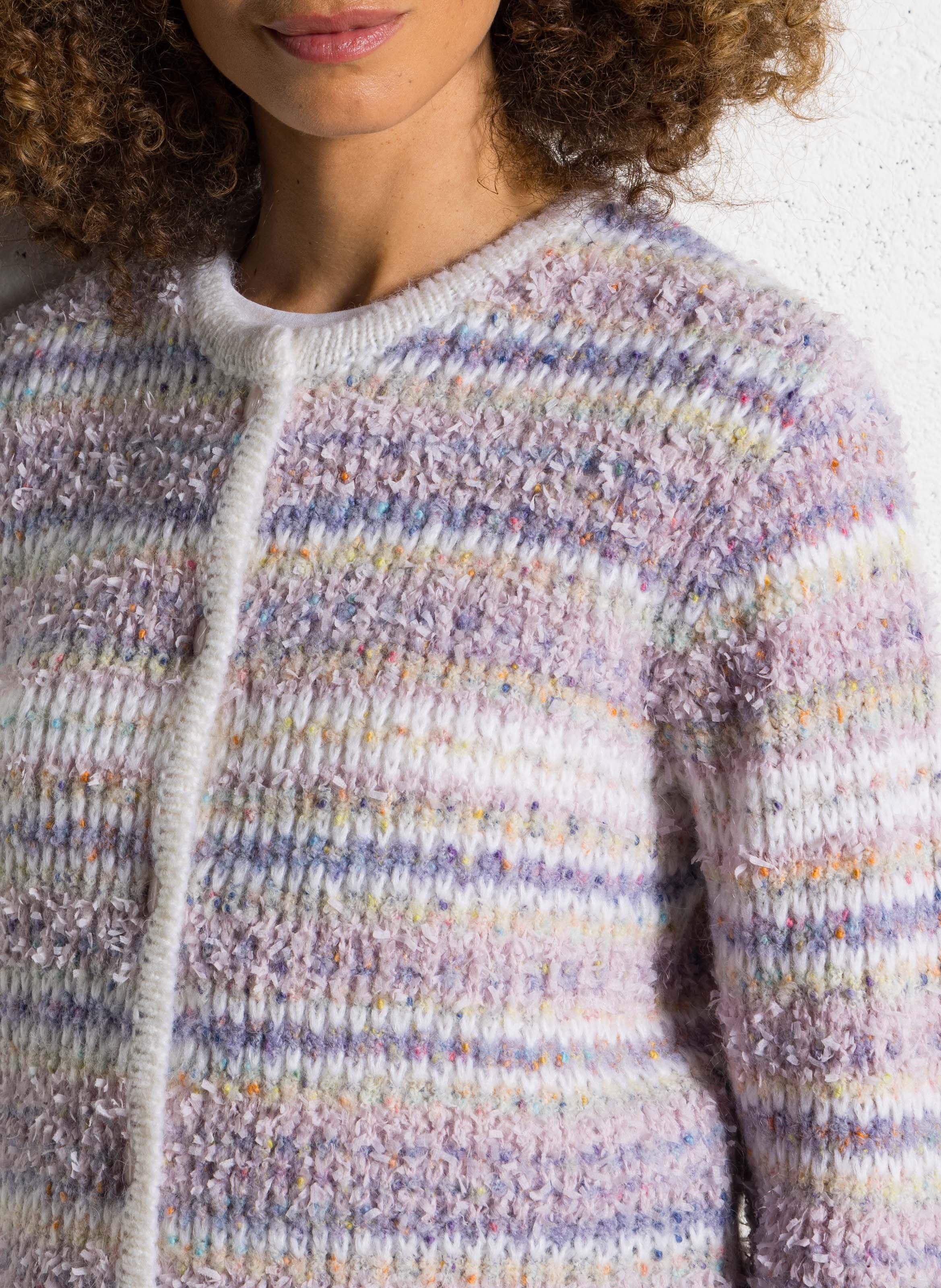 Oversized round neck vest DES PETITS HAUTS Pink