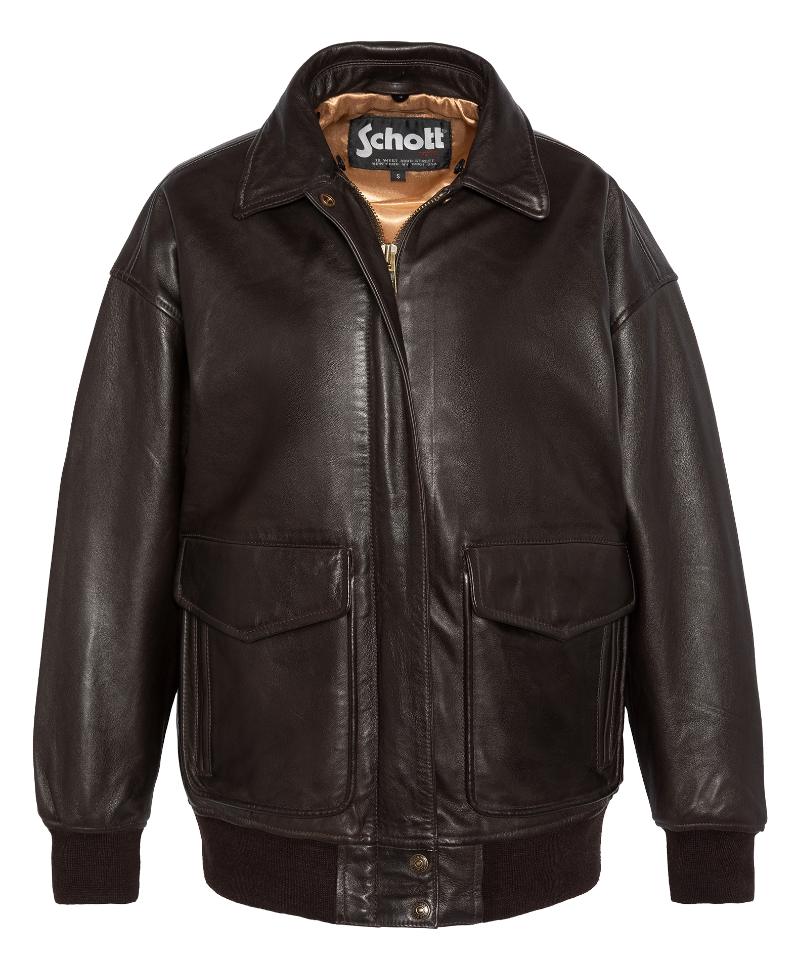 Blouson en cuir  SCHOTT Marron