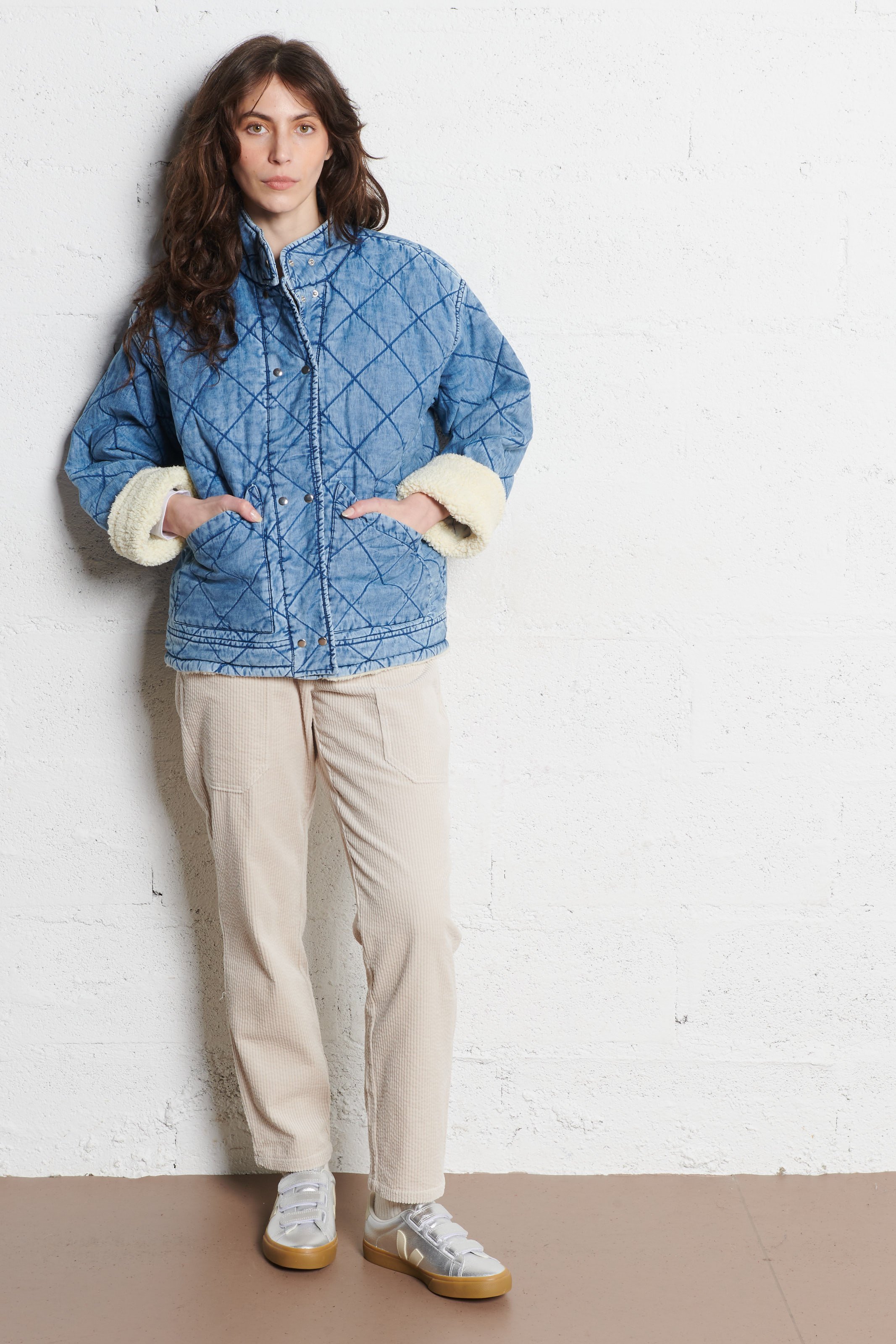 Slim-fit cotton cargo pants LE TEMPS DES CERISES White