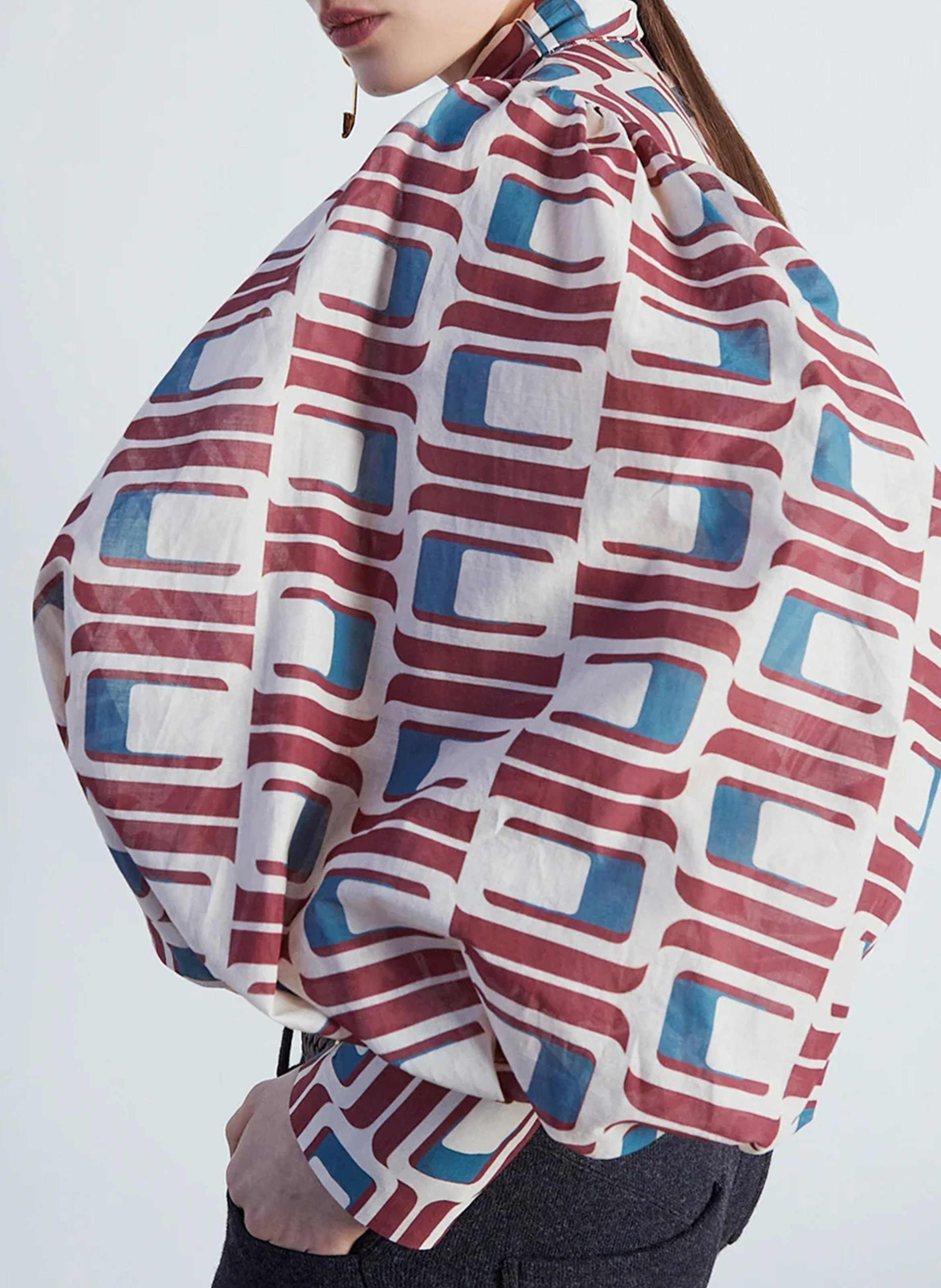 Blouse imprimée col montant  THE LABEL EDITION Multicolore