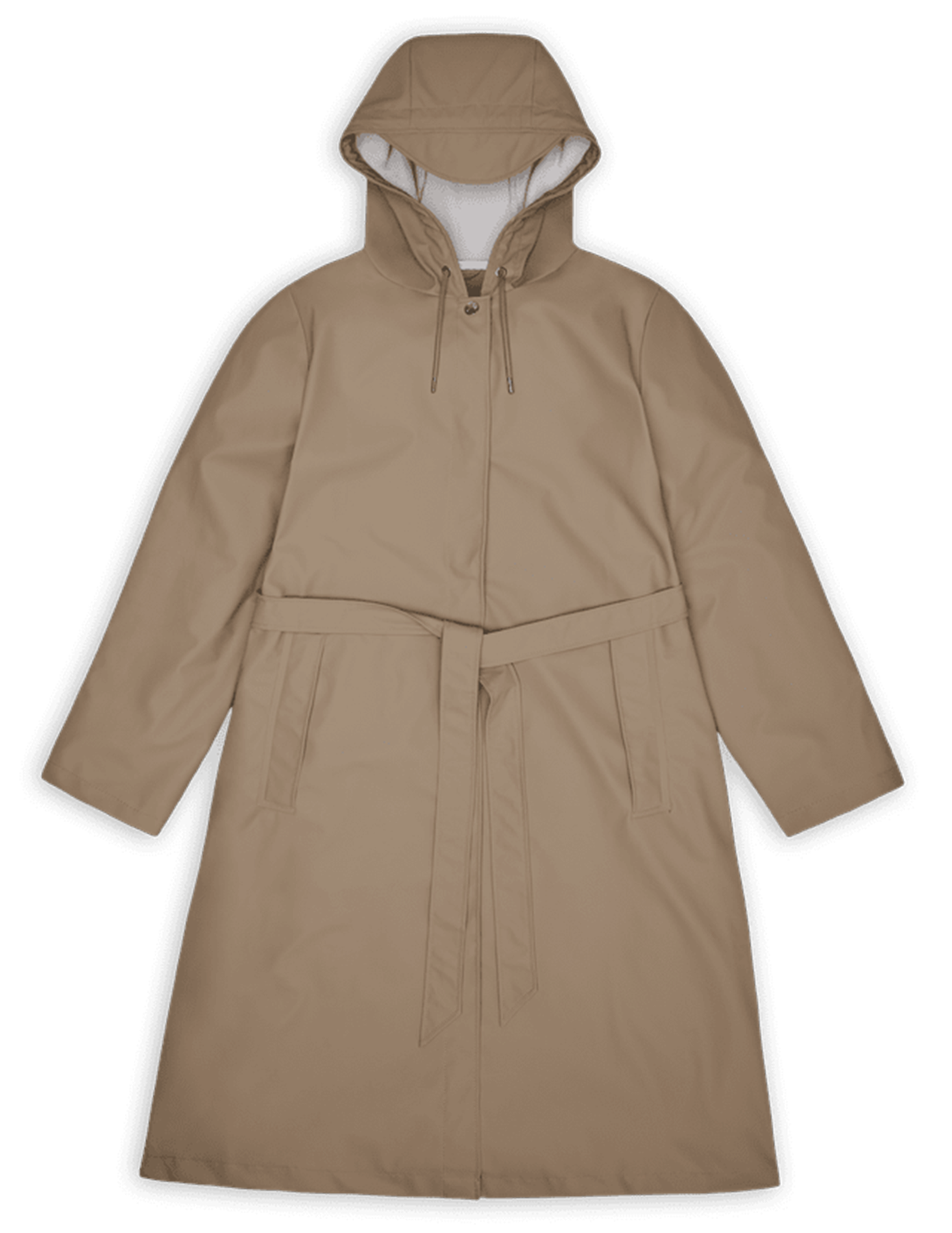 Imperméable droit col rond  Beige
