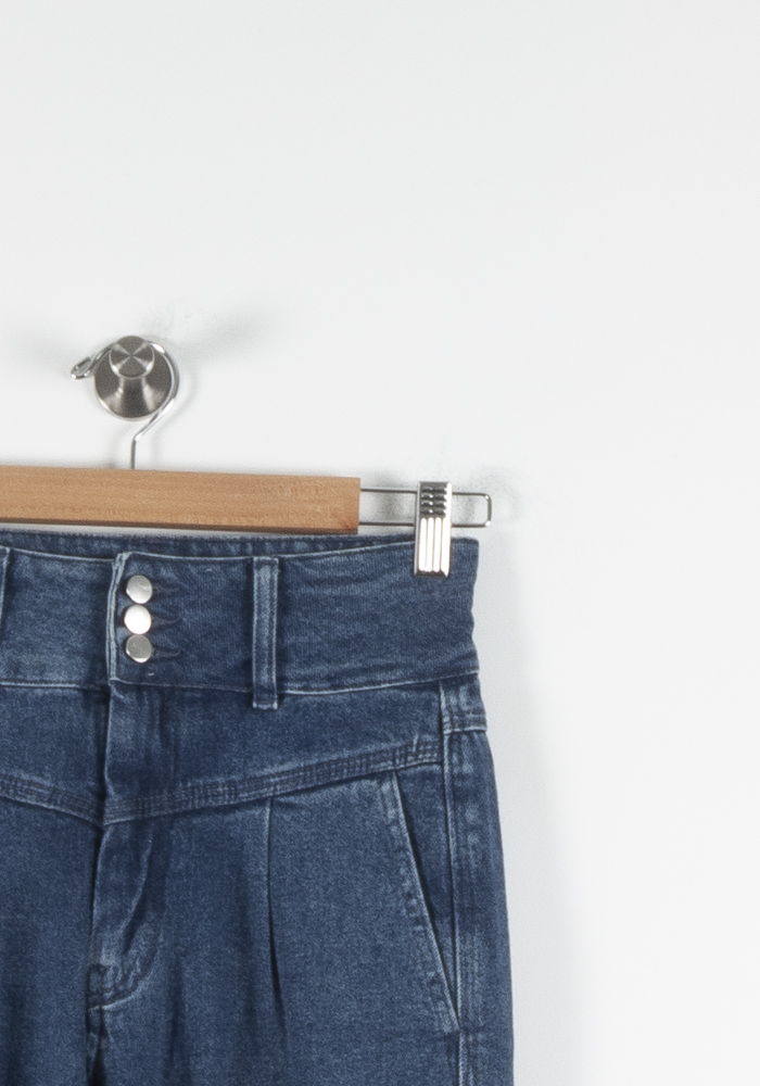 Cropped slim jeans with studs SEZANE - Seconde main Blue