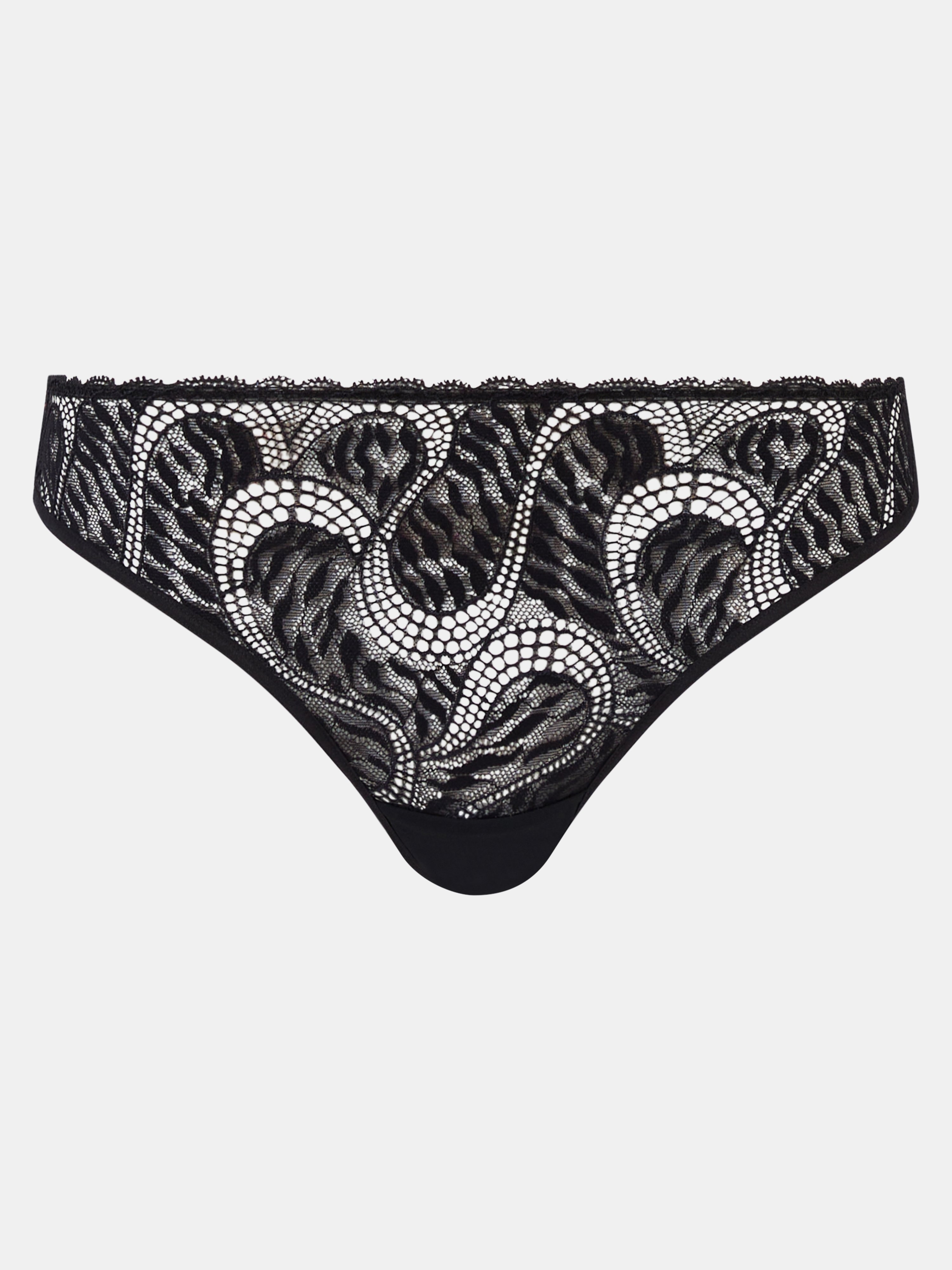 Aventurine lace tanga CHANTELLE PULP Black