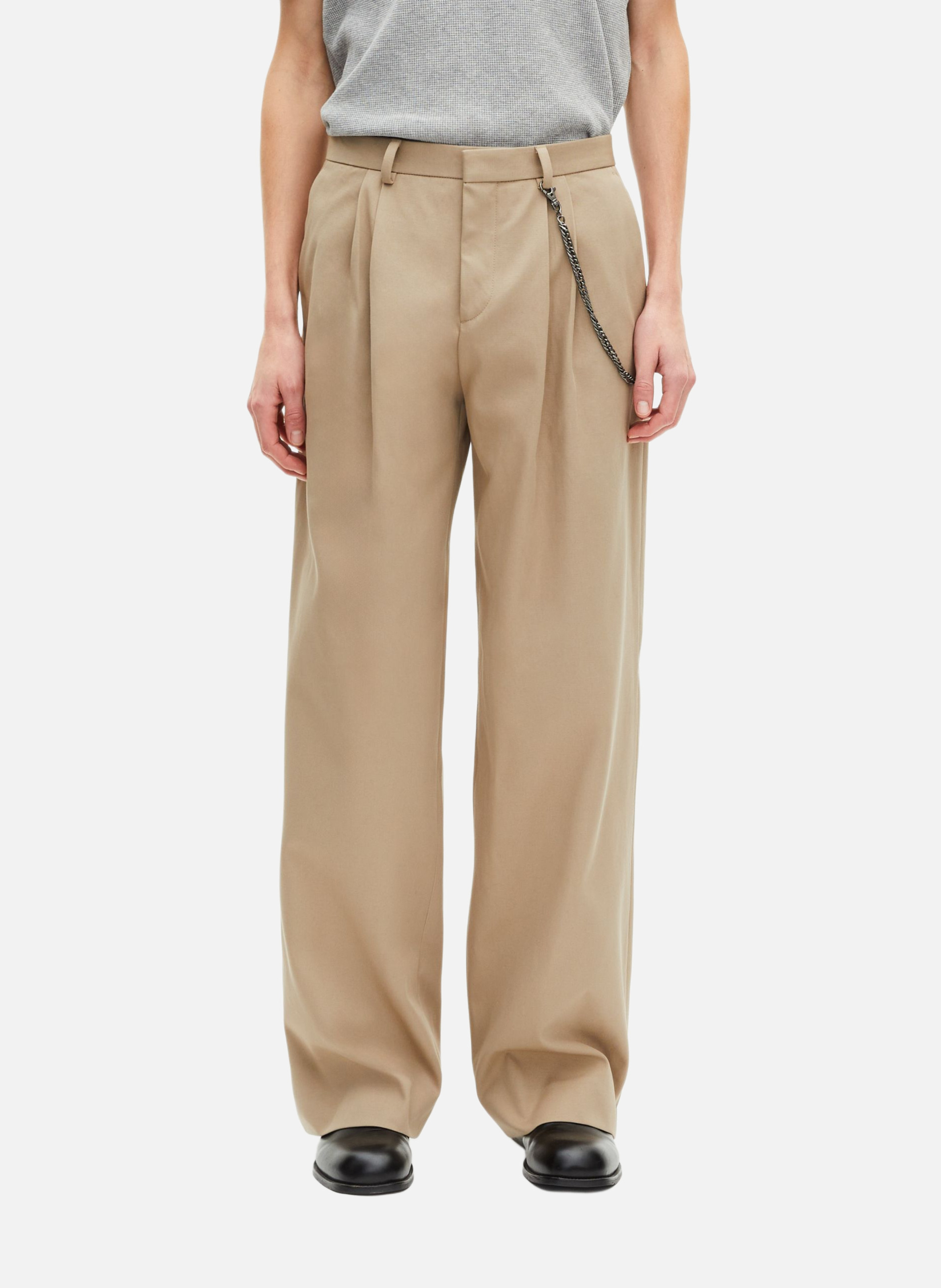 Wide-leg pleated trousers THE KOOPLES Beige