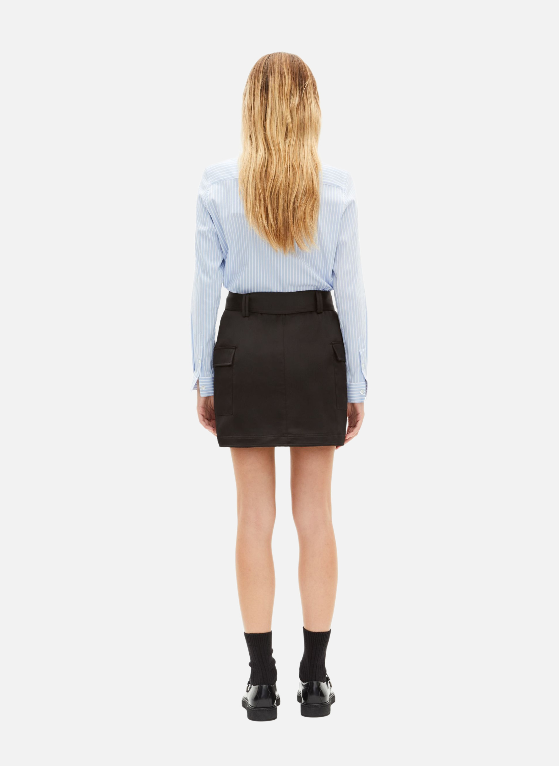 Short satin skirt THE KOOPLES Black
