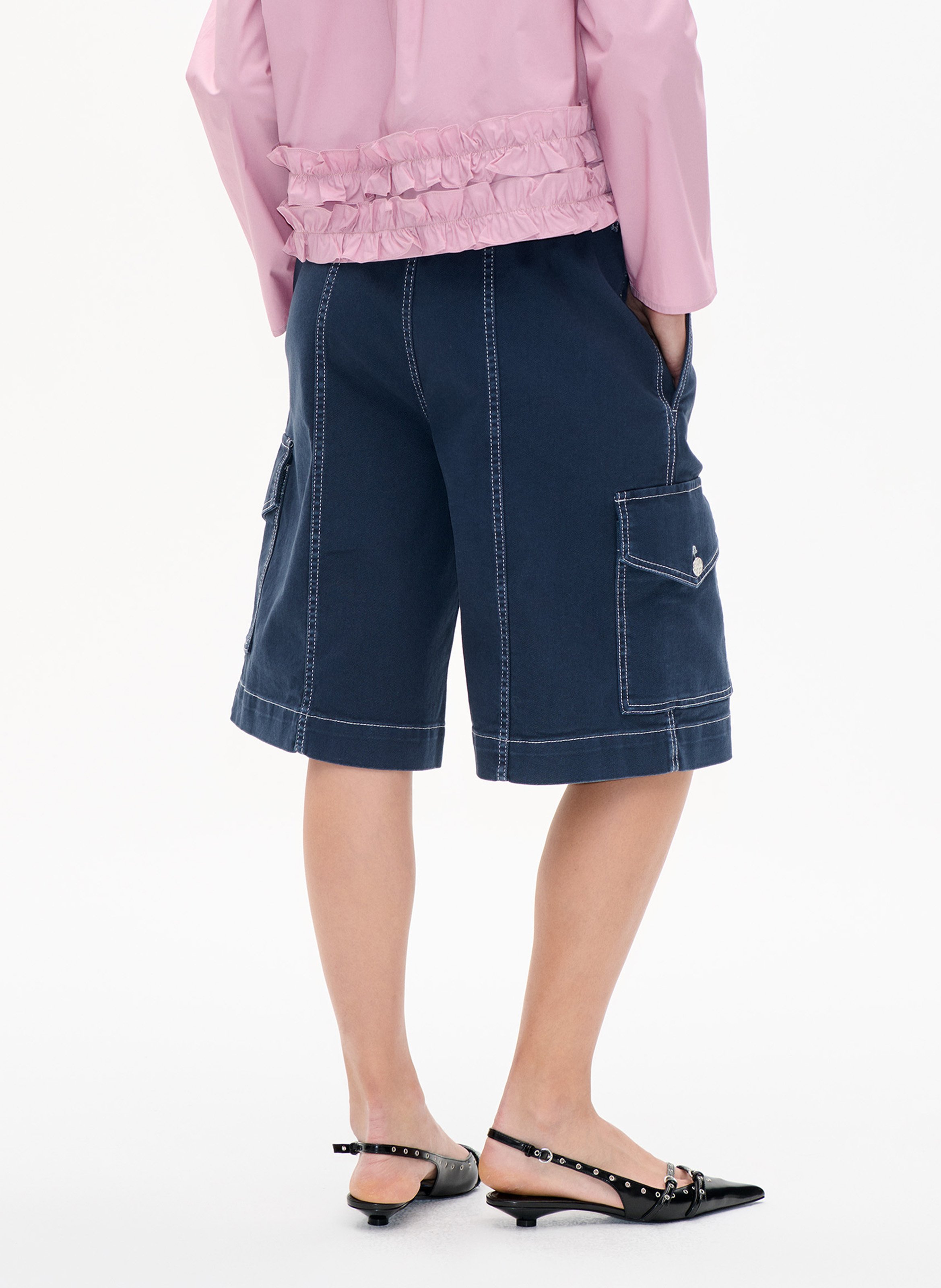 Short large à poches uni BAUM UND PFERDGARTEN Bleu