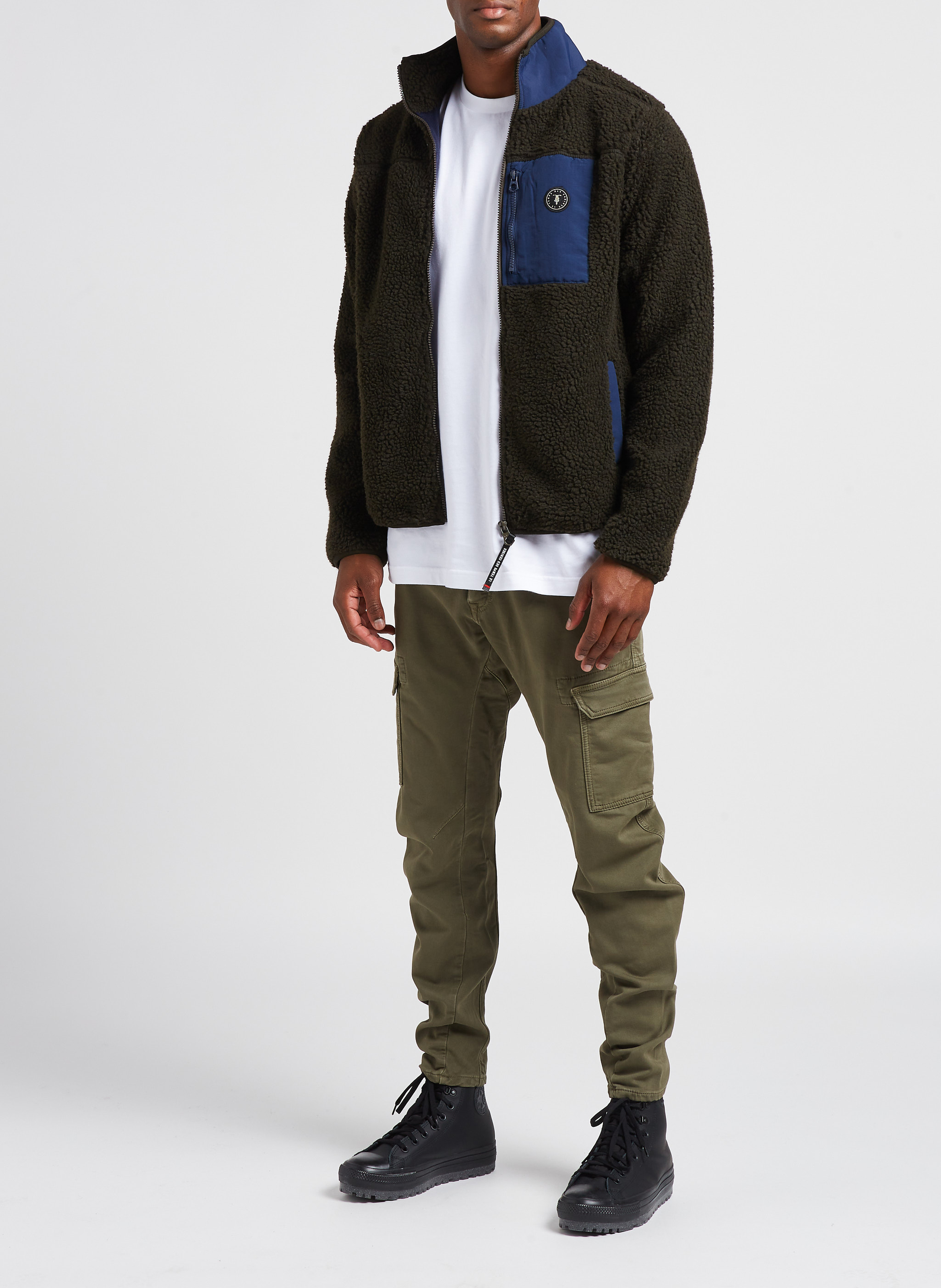 Cotton multi-pocket trousers LE TEMPS DES CERISES Green